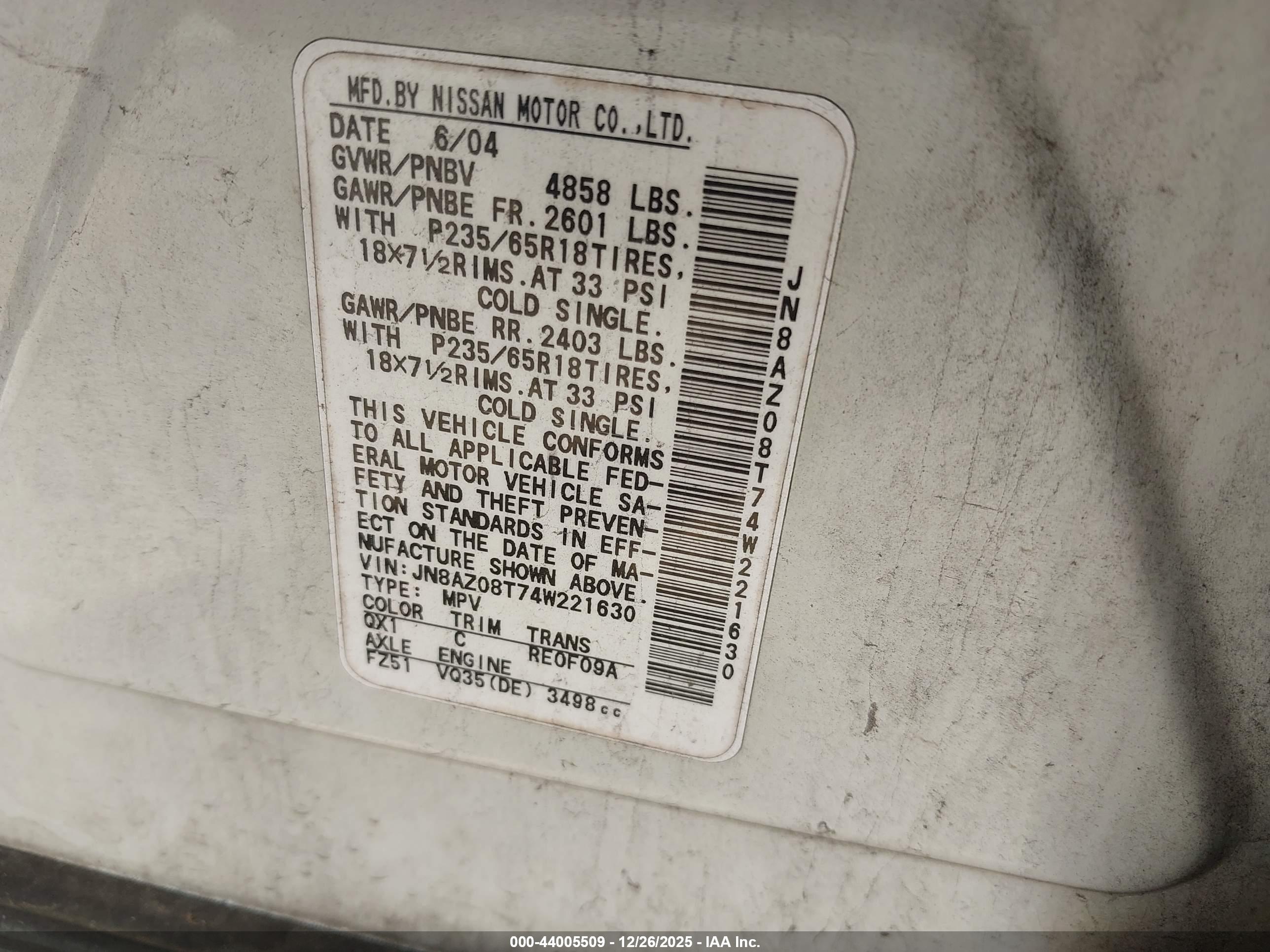 NISSAN MURANO image 9