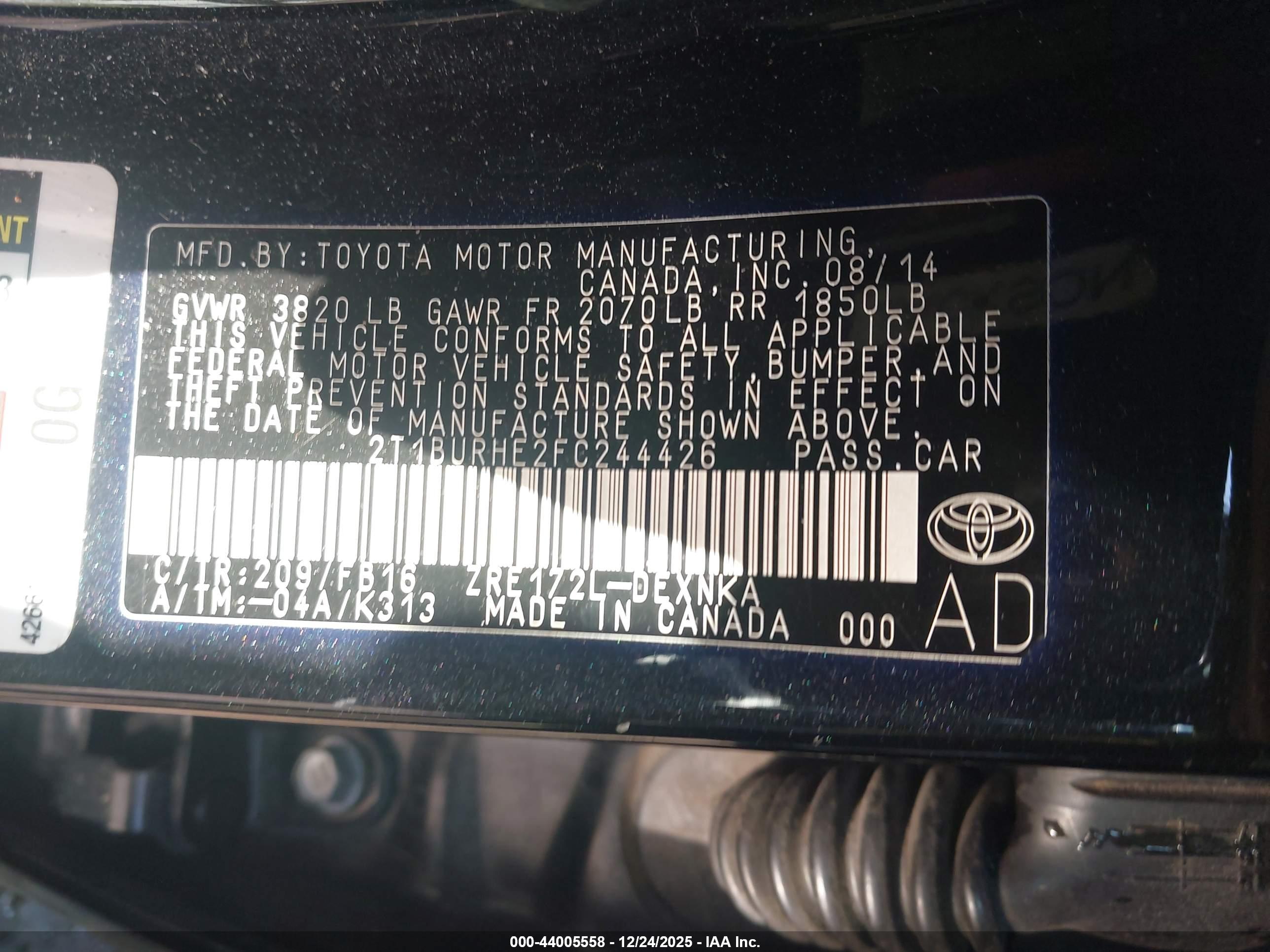 TOYOTA COROLLA image 9