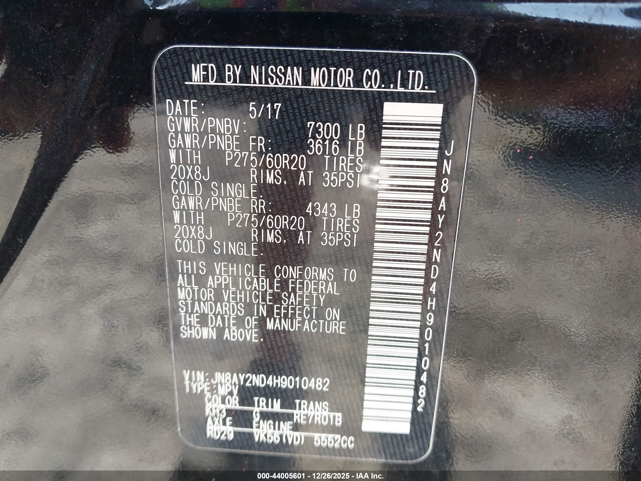 NISSAN ARMADA image 9
