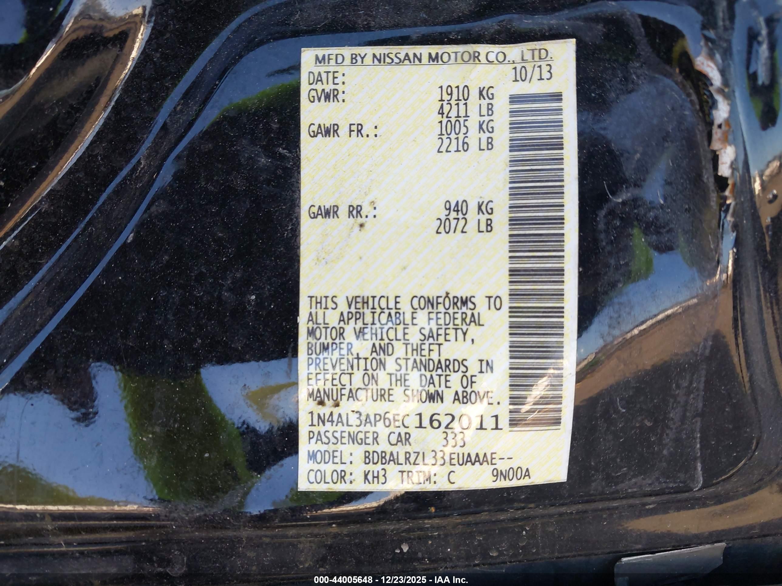 NISSAN ALTIMA image 9