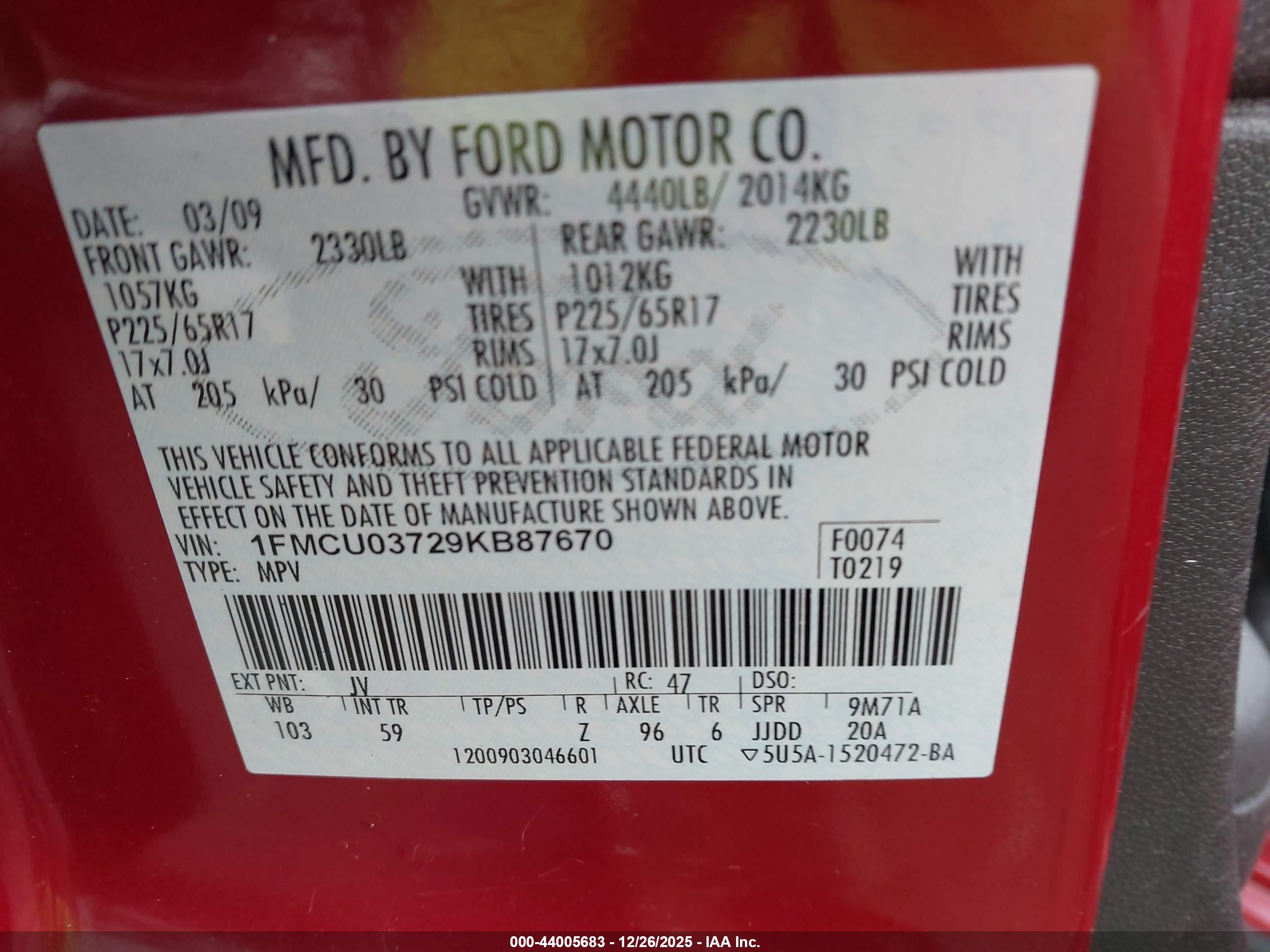 FORD ESCAPE image 9