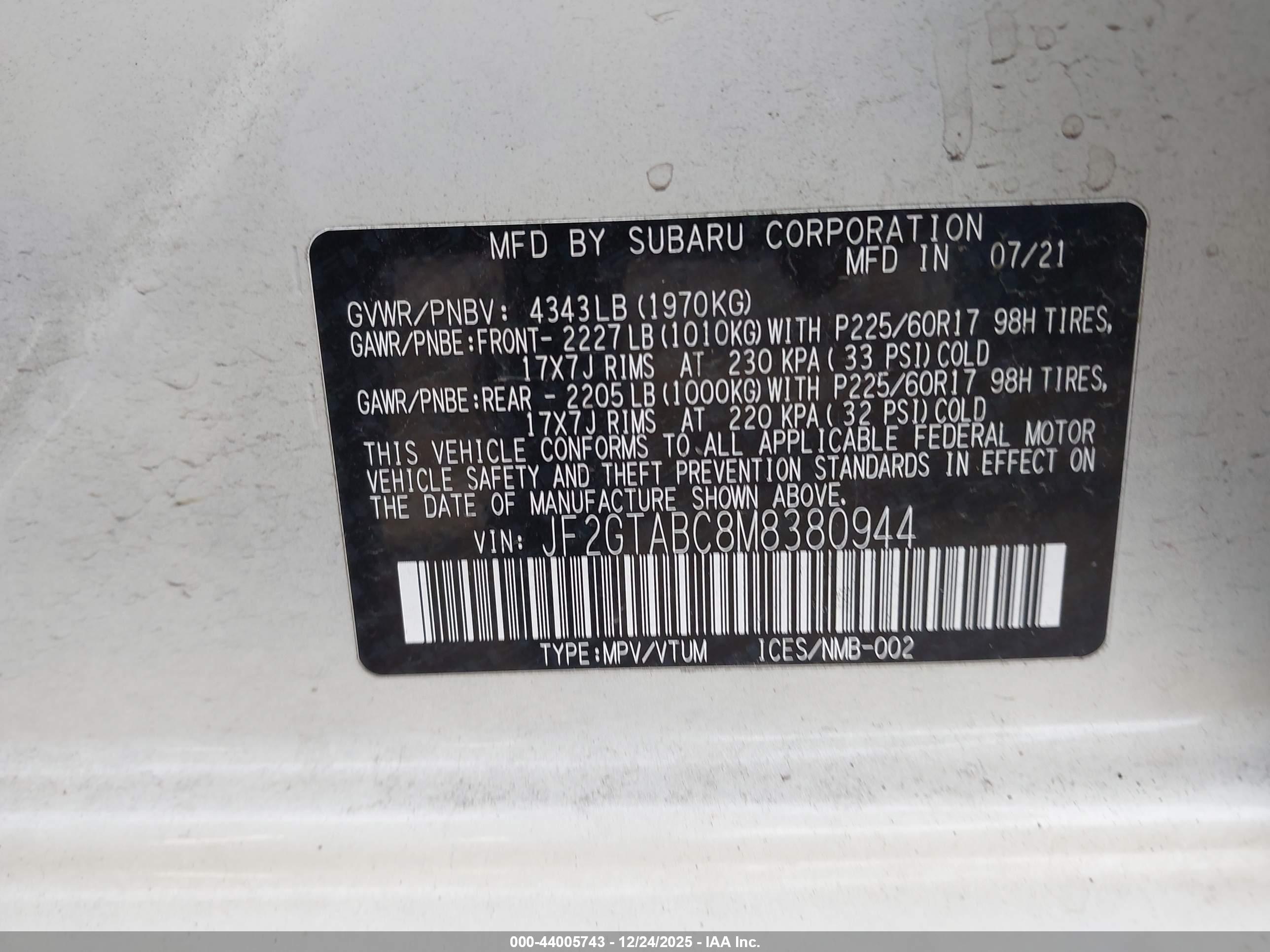 SUBARU CROSSTREK image 9