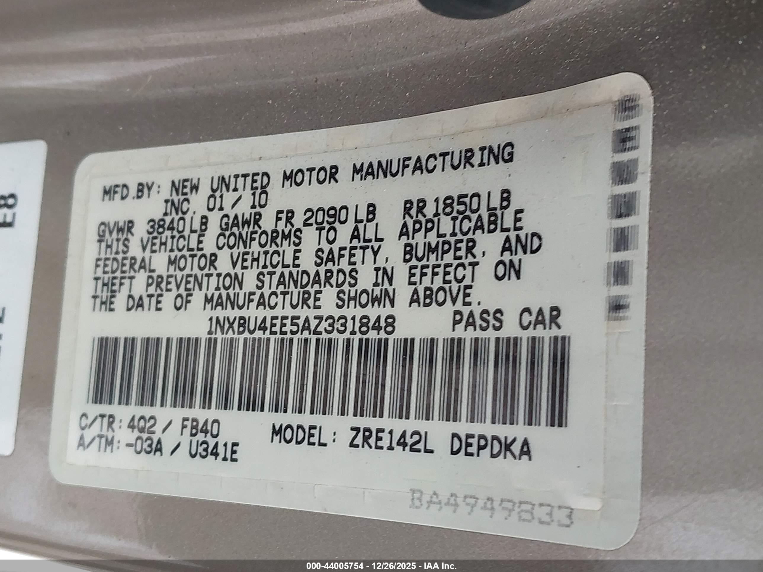 TOYOTA COROLLA image 9