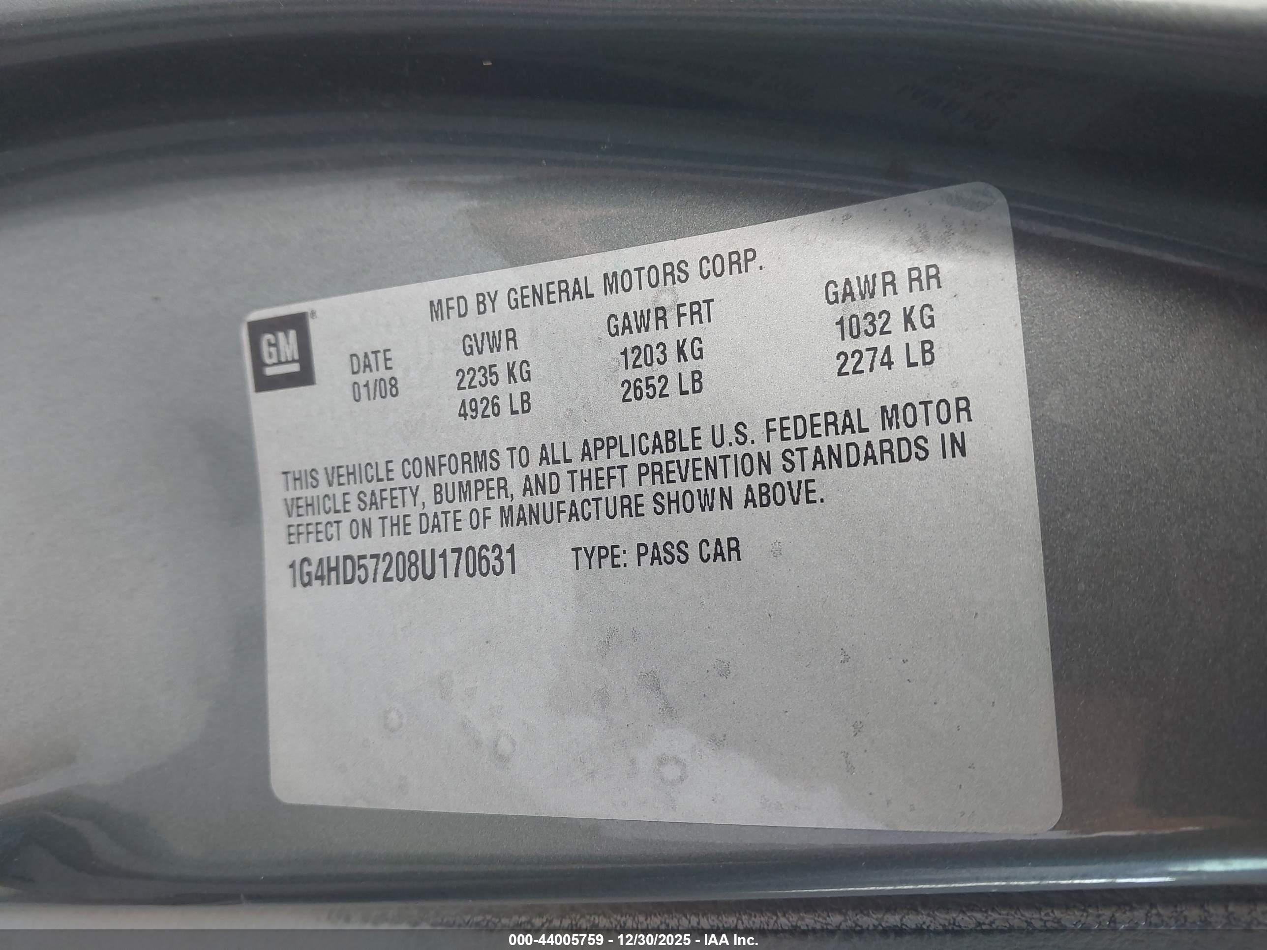 BUICK LUCERNE image 9