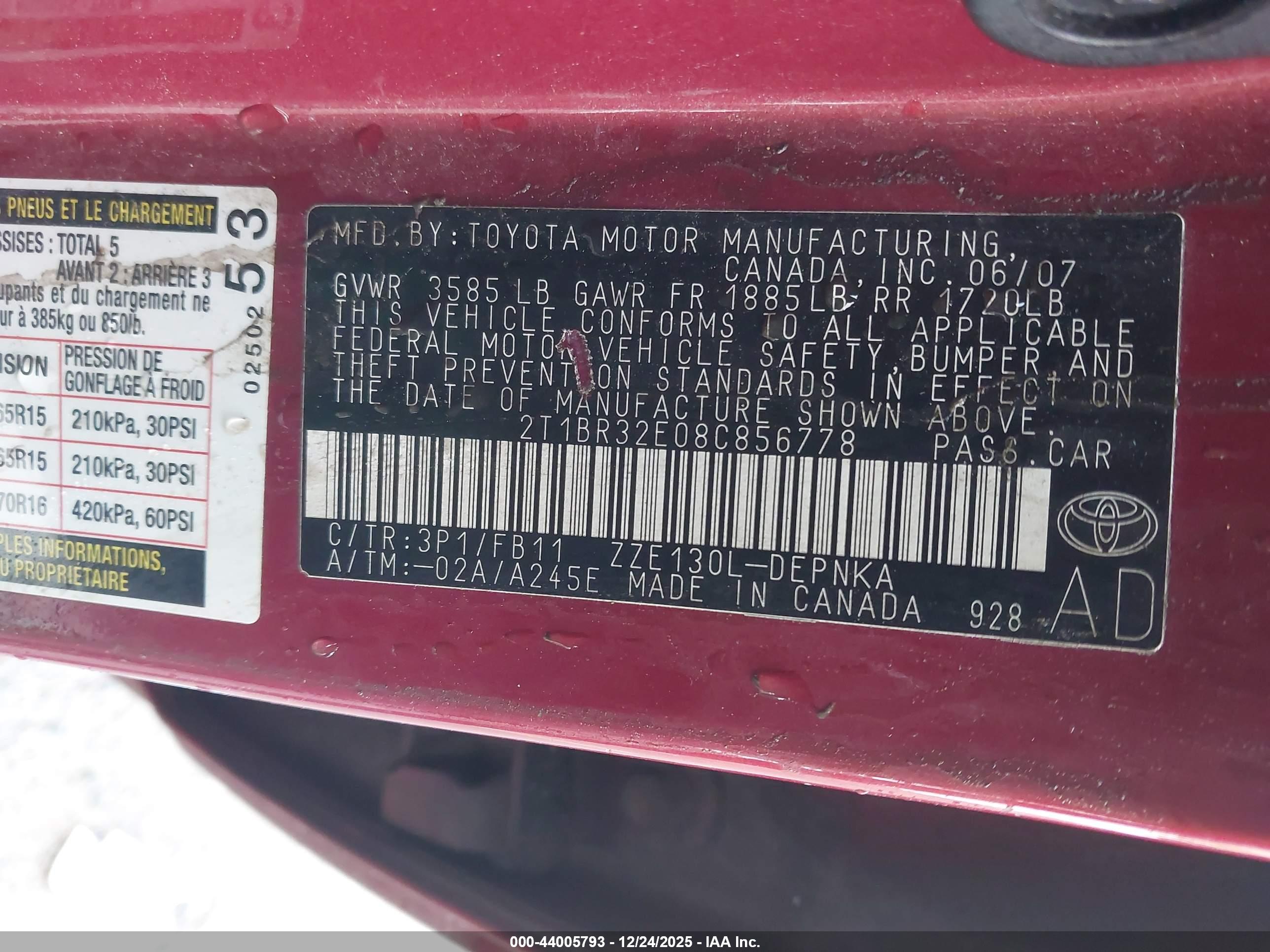 TOYOTA COROLLA image 9