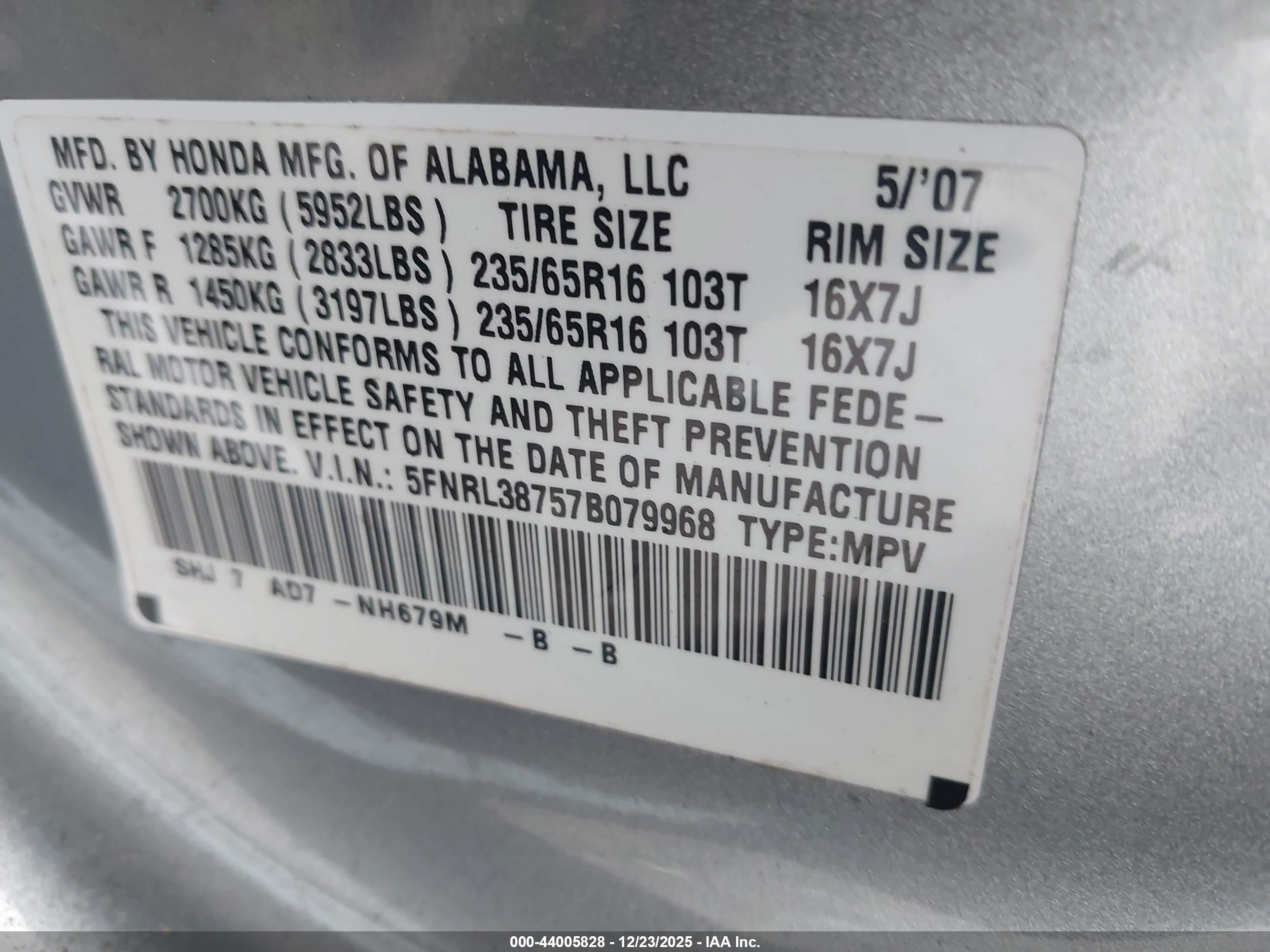 HONDA ODYSSEY image 9