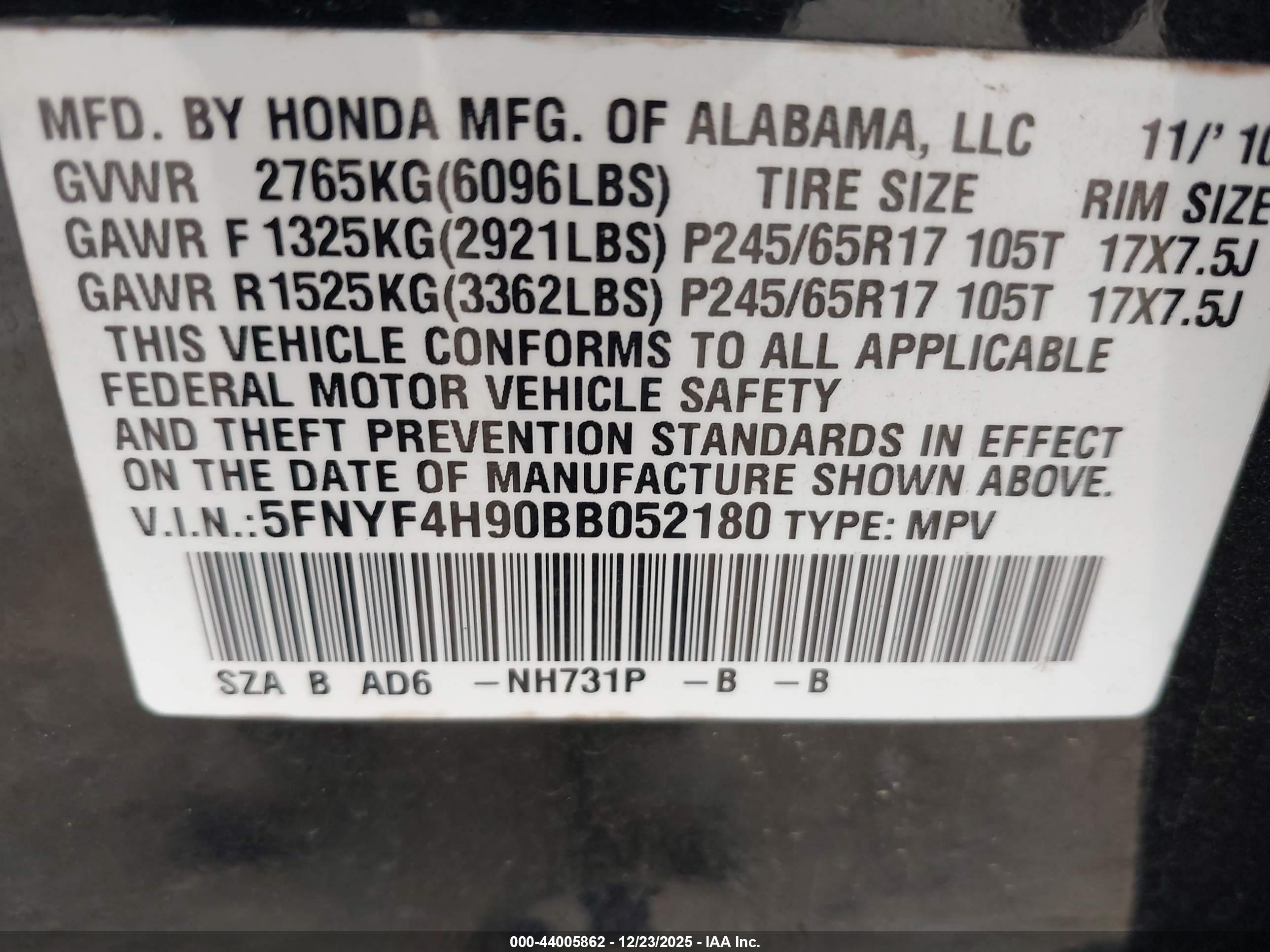 HONDA PILOT image 9