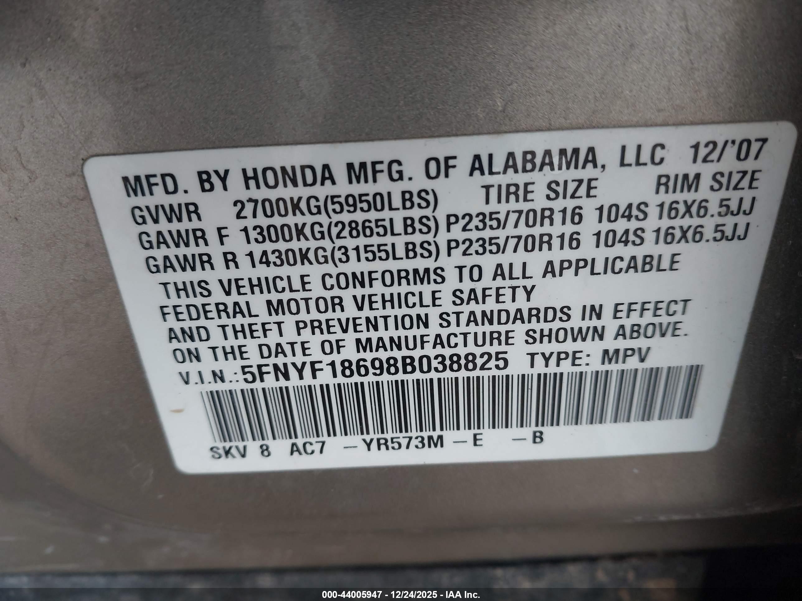 HONDA PILOT image 9