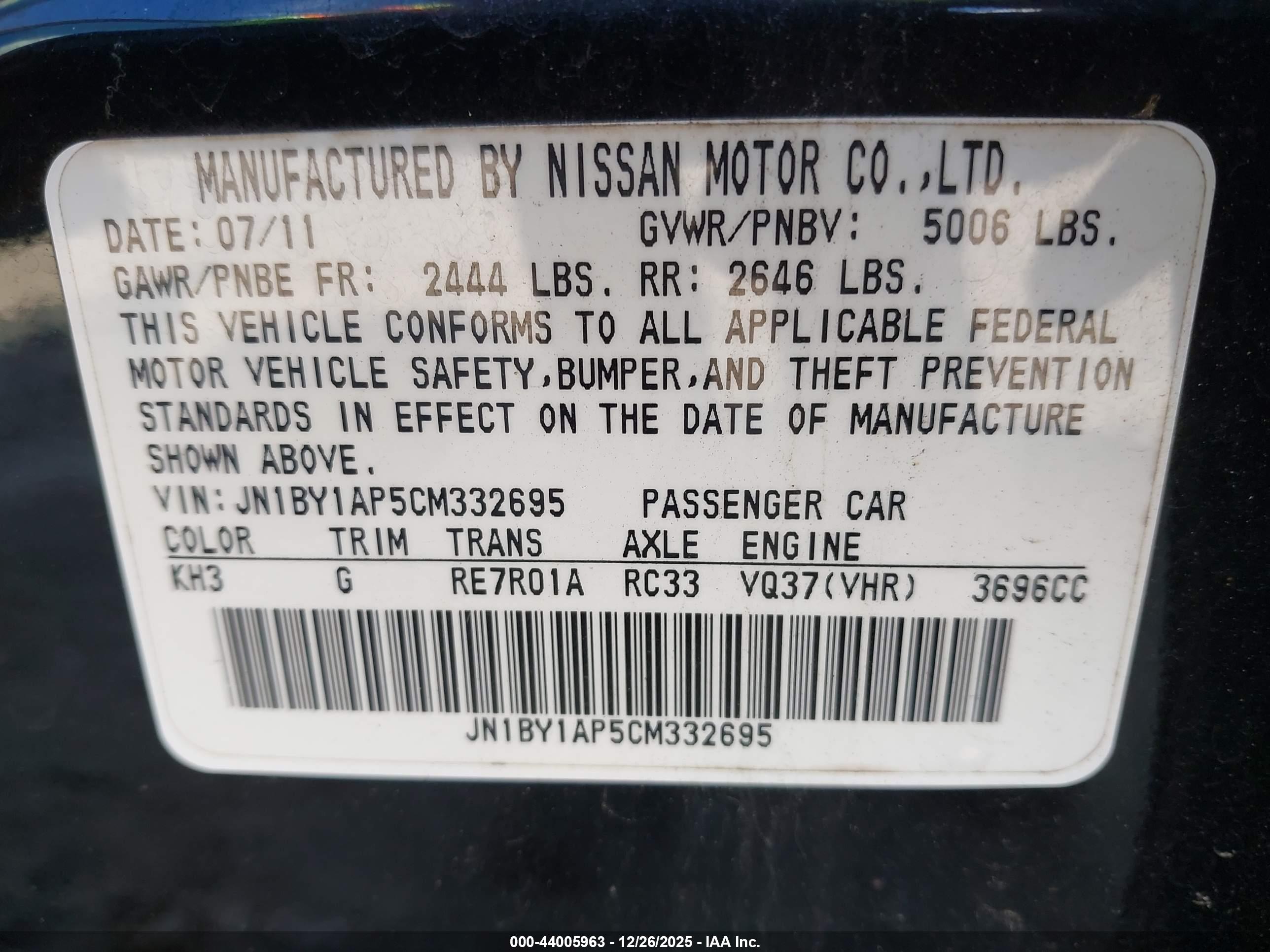INFINITI M37 image 9