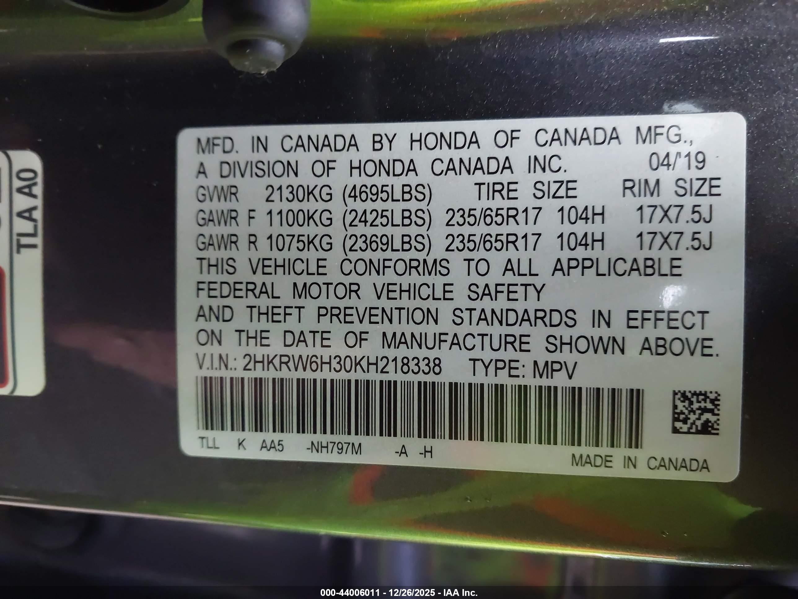 HONDA CR-V image 9