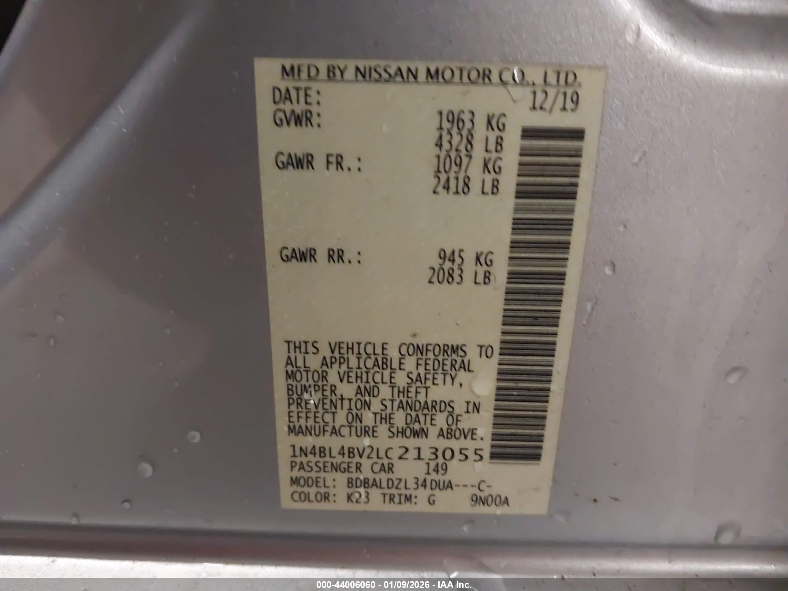 NISSAN ALTIMA image 9