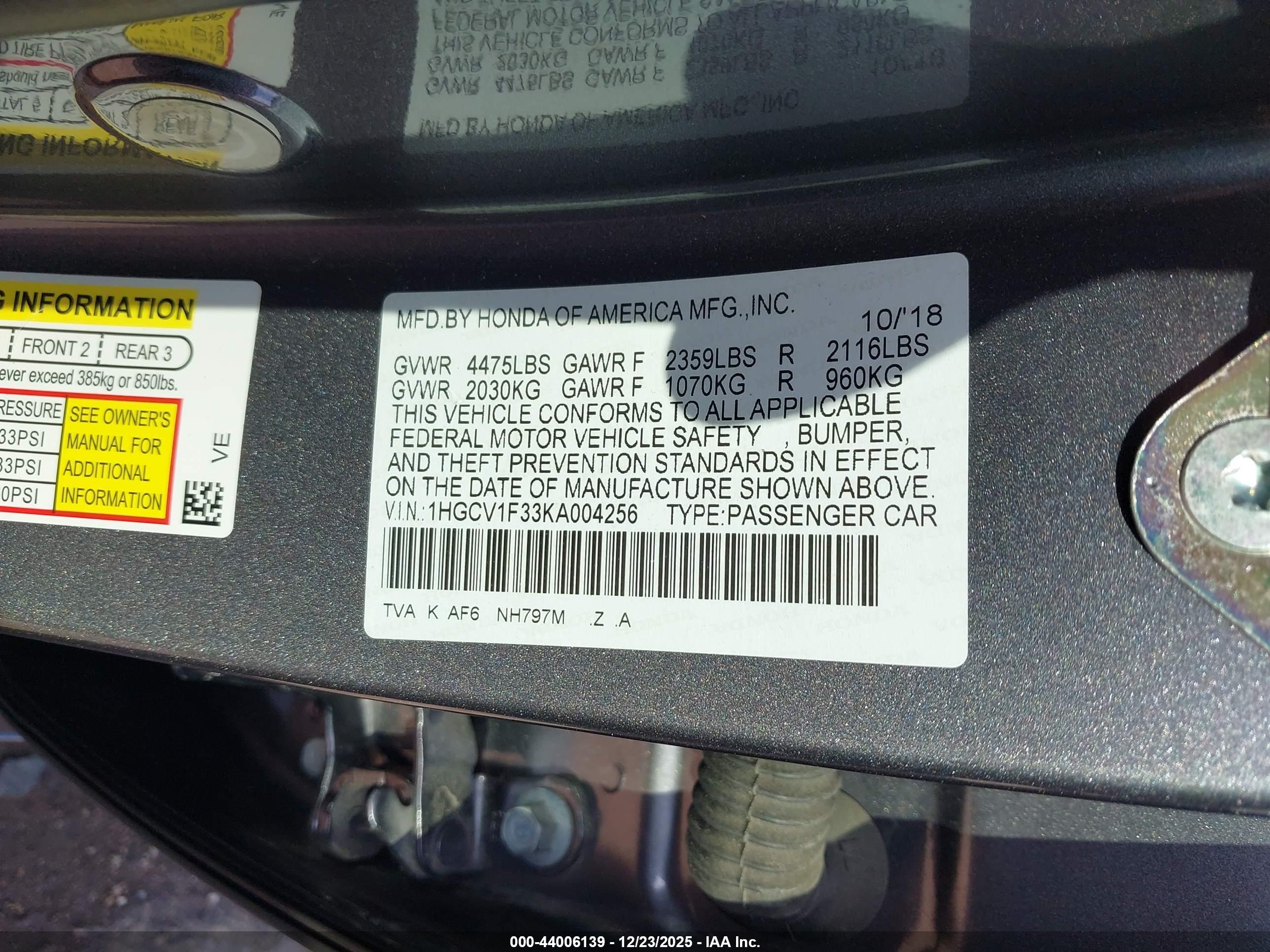 HONDA ACCORD image 9