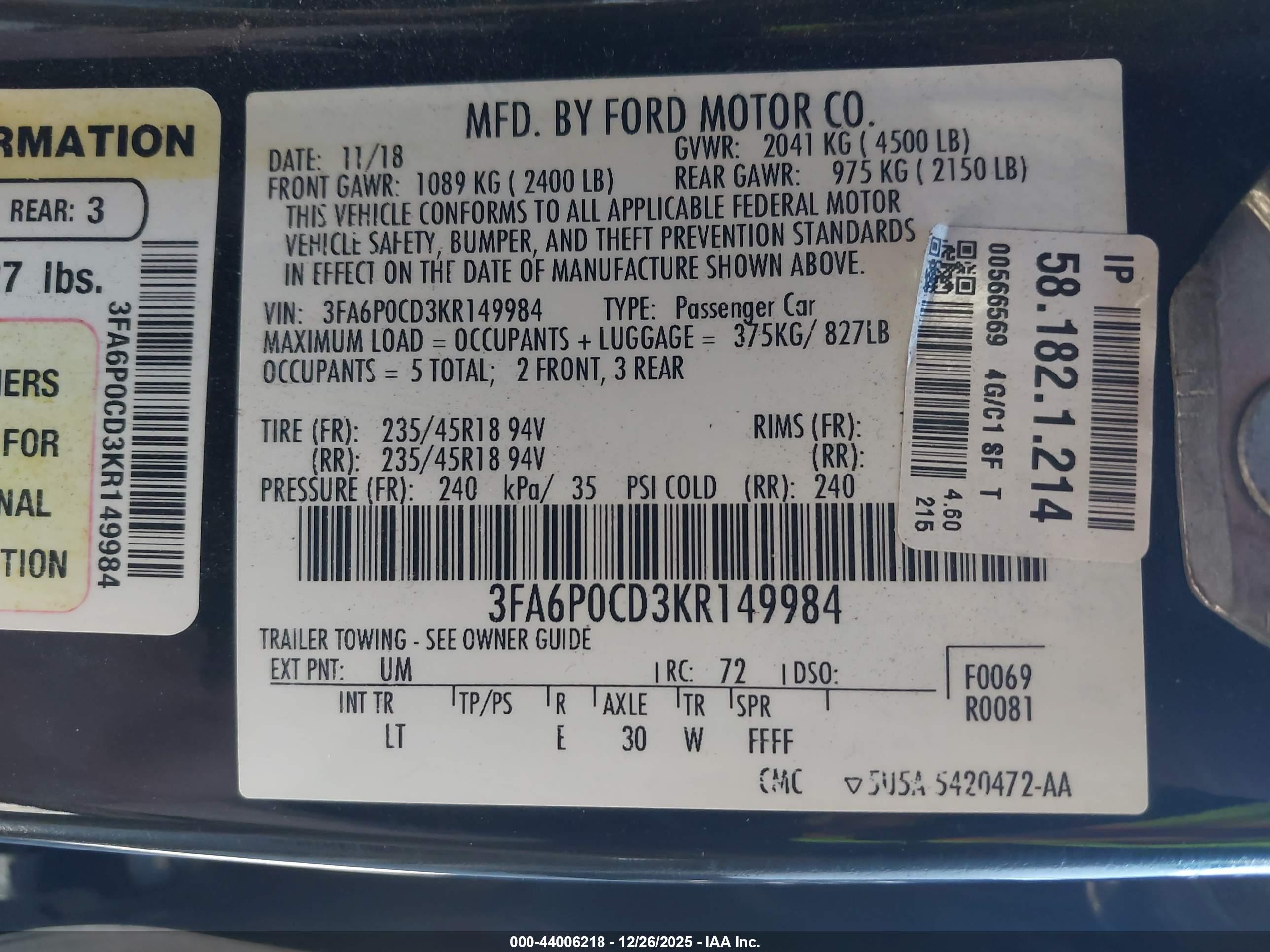FORD FUSION image 9