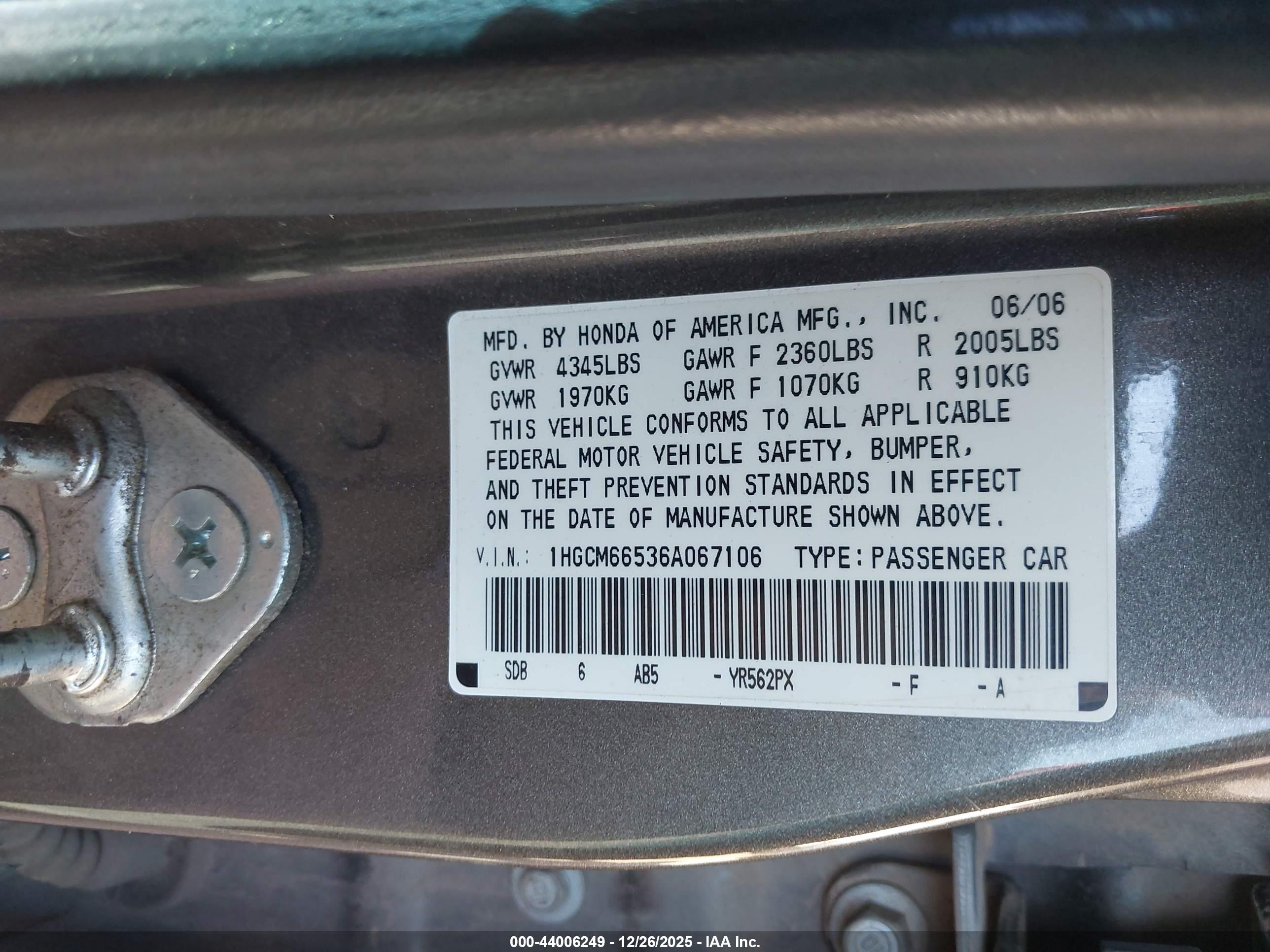 HONDA ACCORD image 9