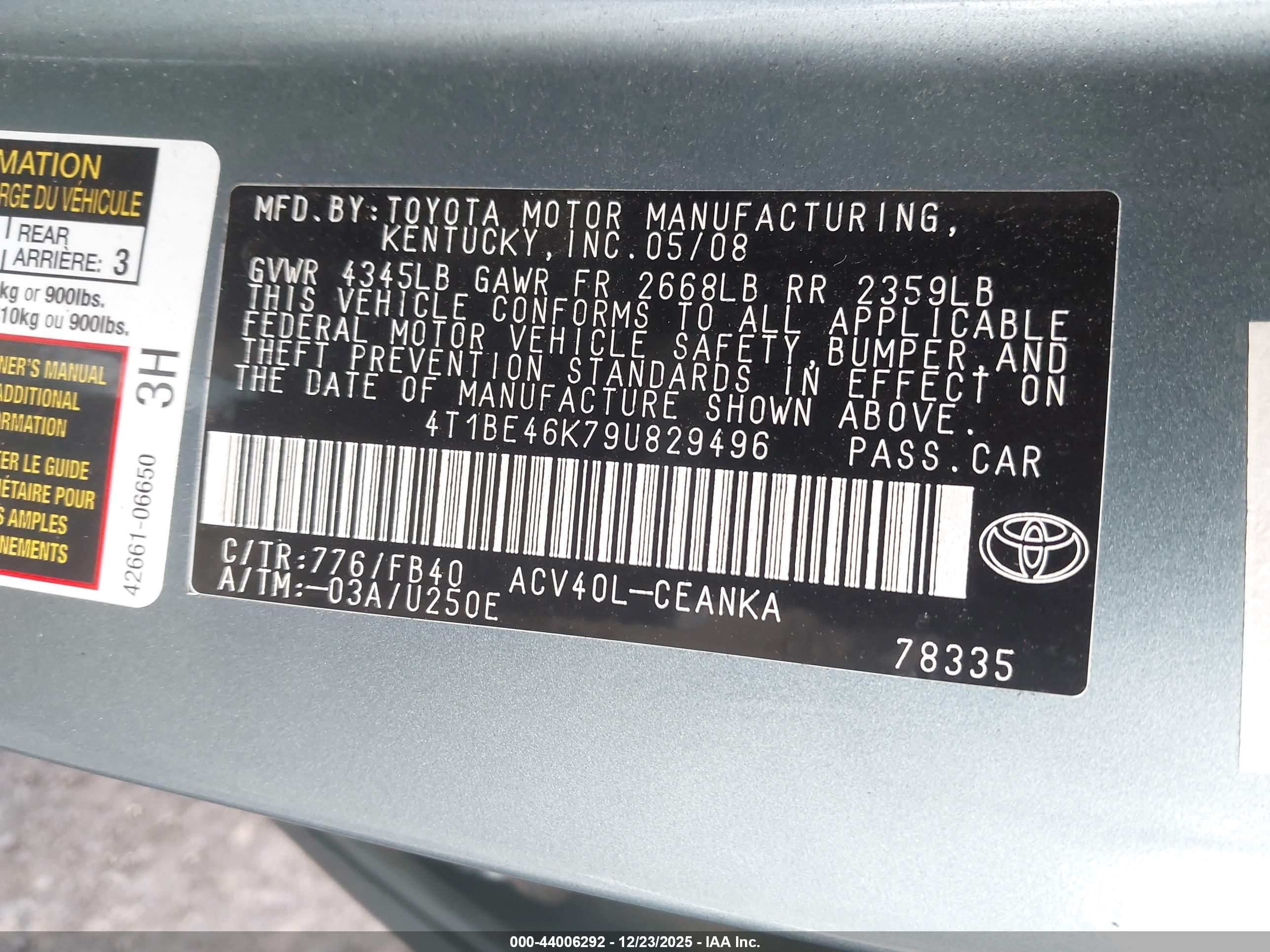 TOYOTA CAMRY image 9