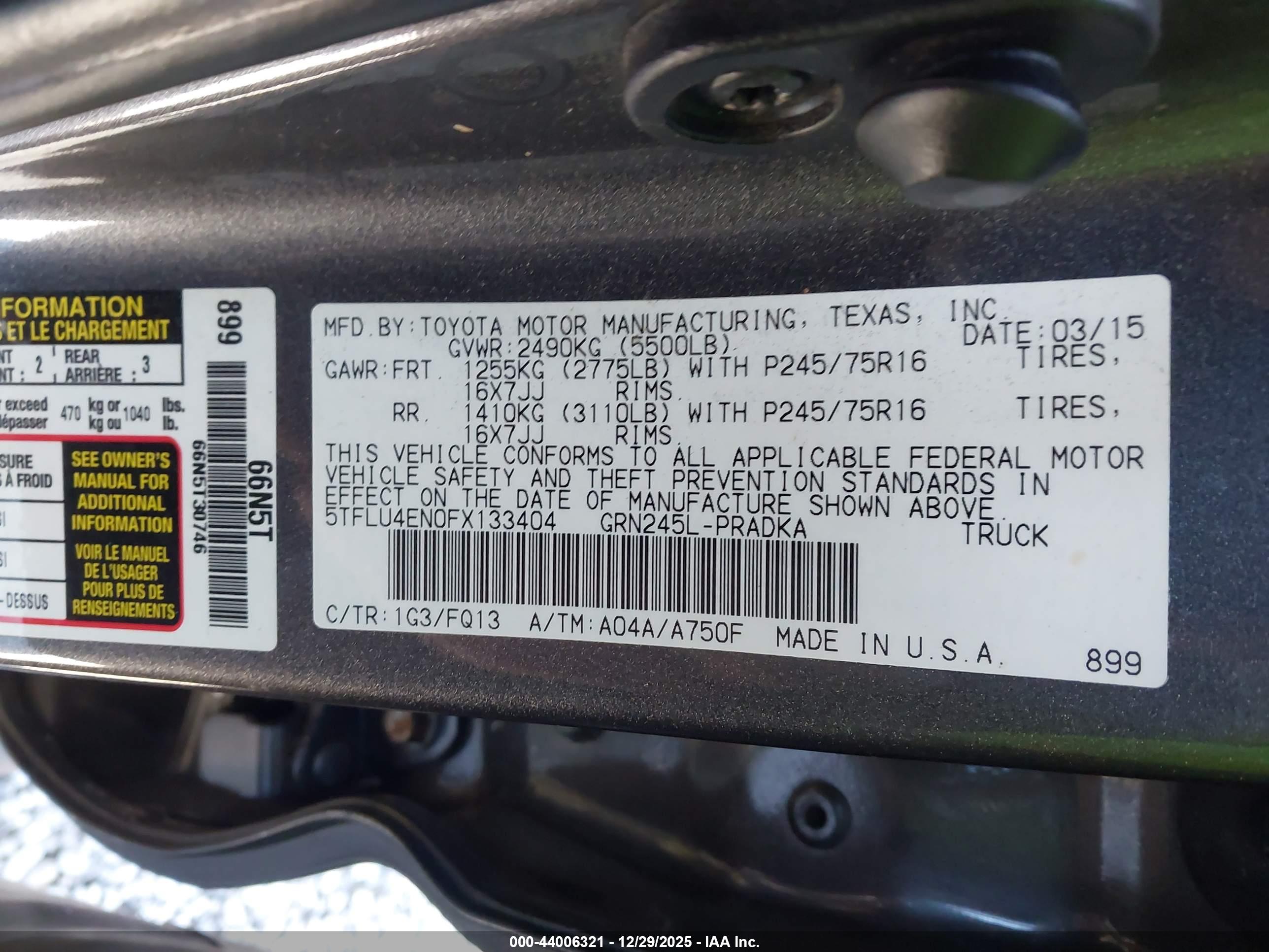 TOYOTA TACOMA image 9