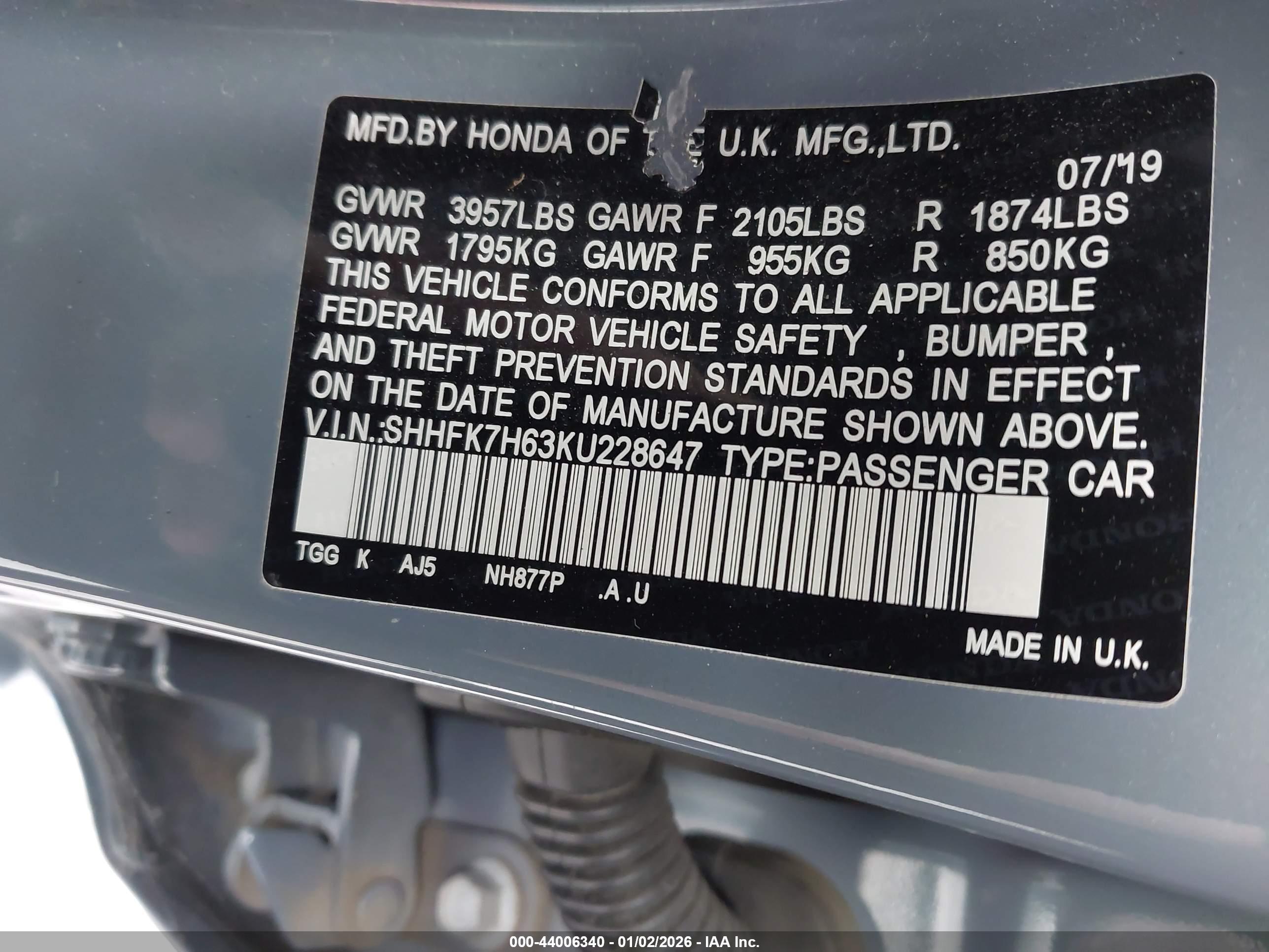 HONDA CIVIC image 9