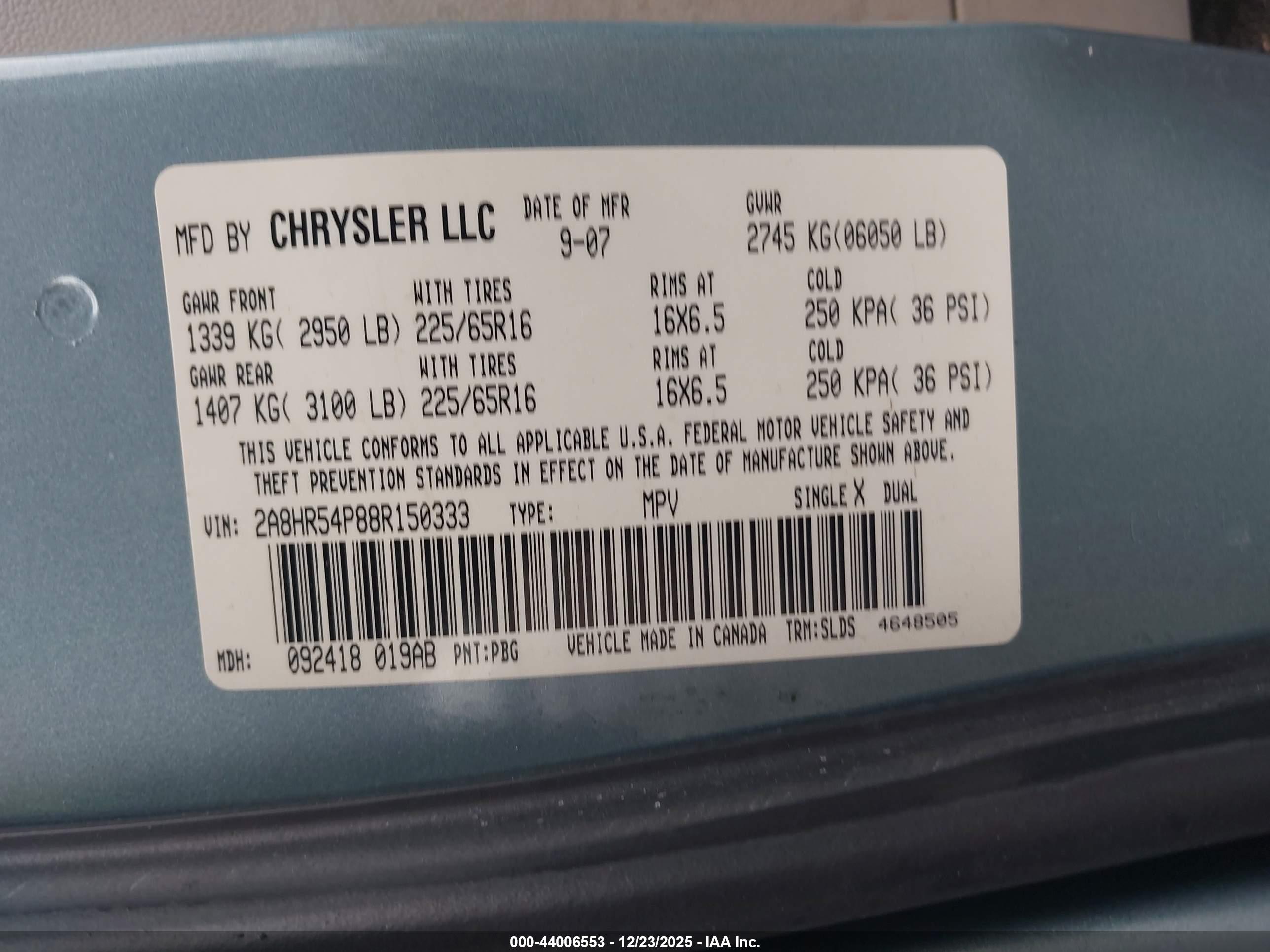CHRYSLER TOWN image 9