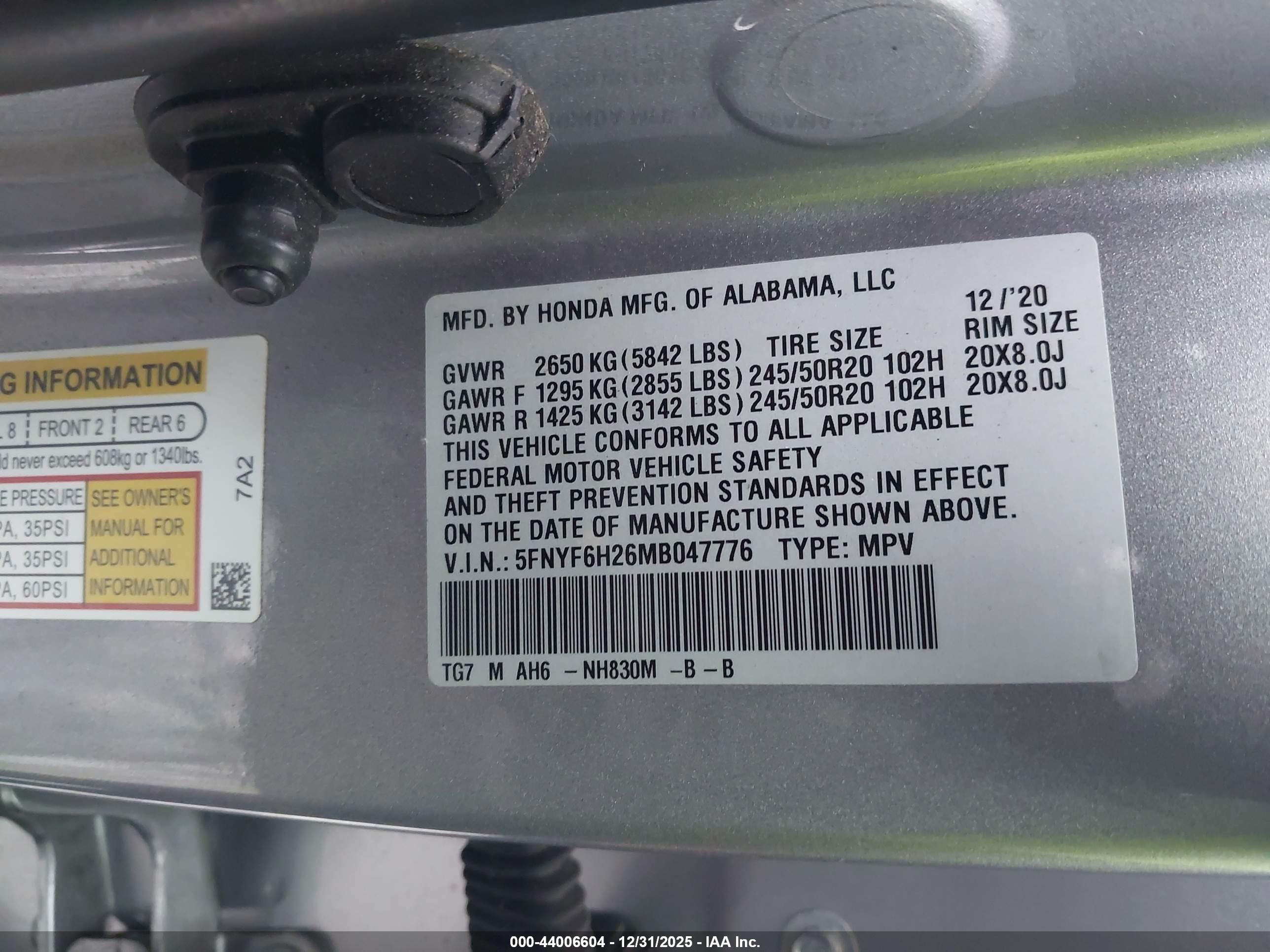 HONDA PILOT image 9