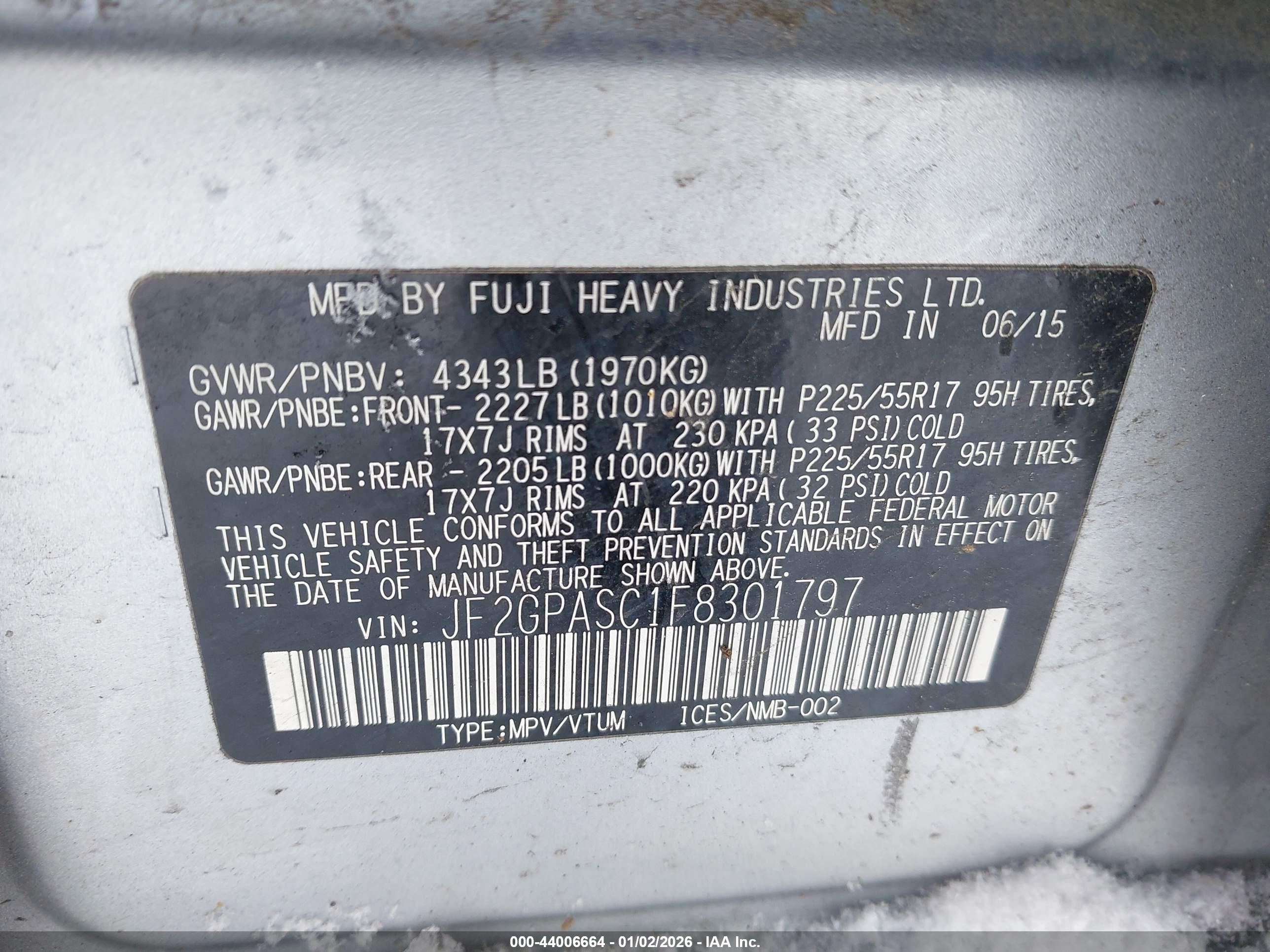 SUBARU XV image 9