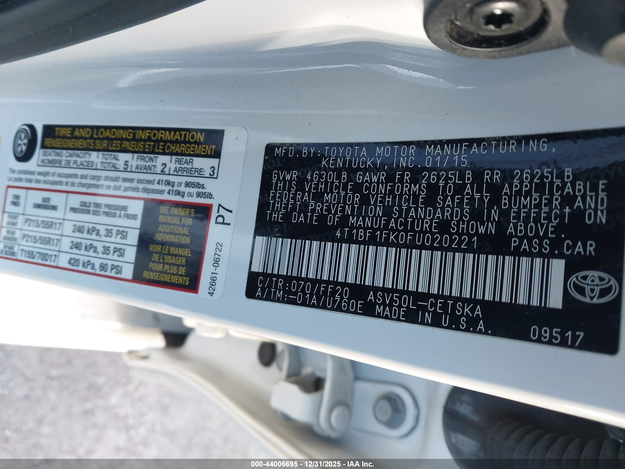 TOYOTA CAMRY image 9