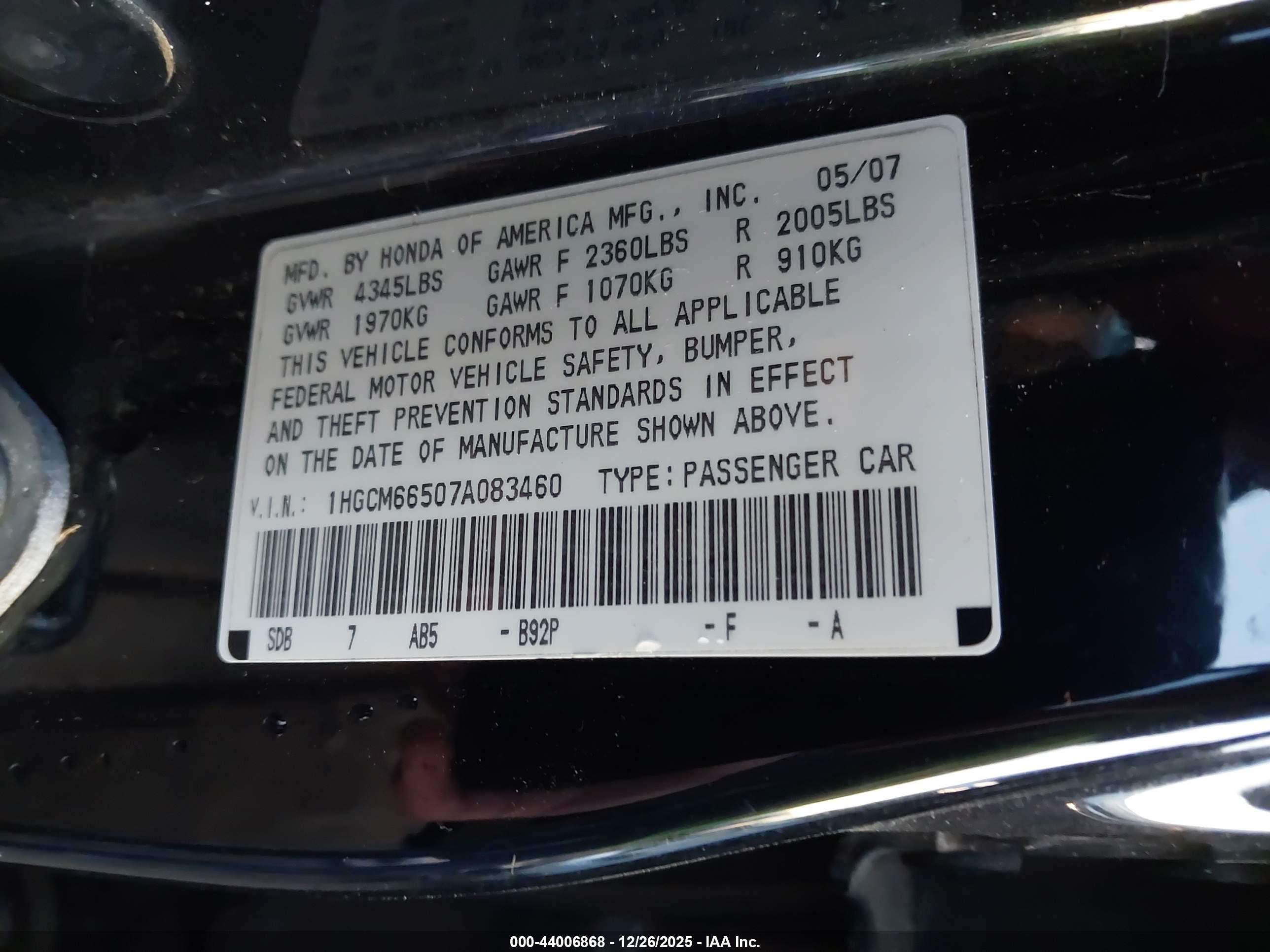 HONDA ACCORD image 9