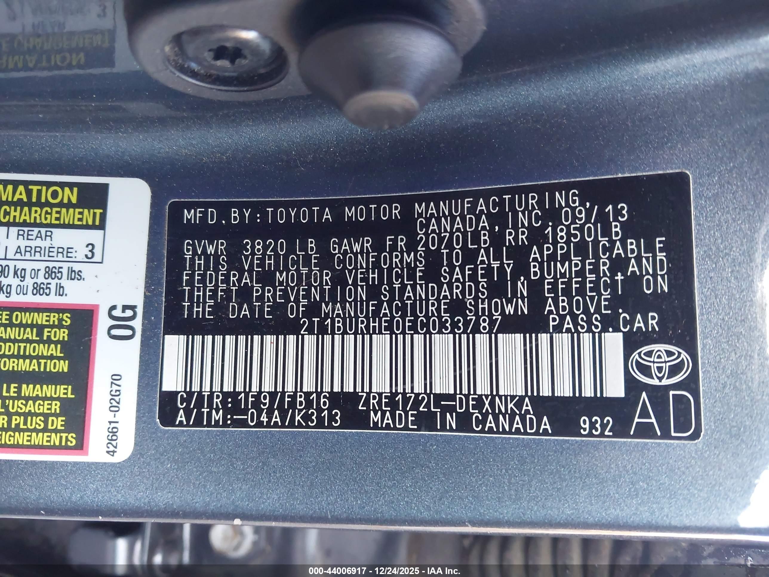 TOYOTA COROLLA image 9