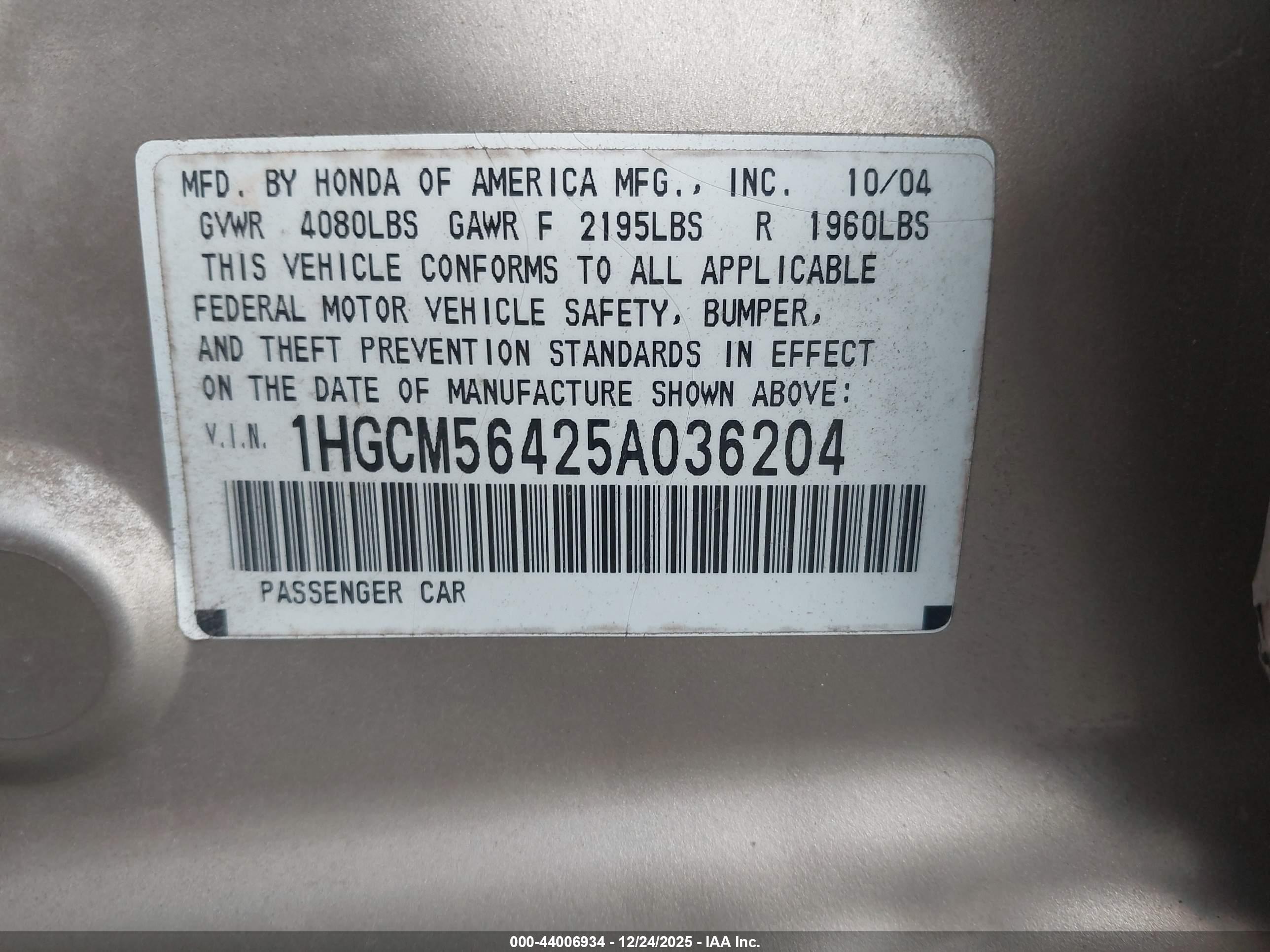 HONDA ACCORD image 9