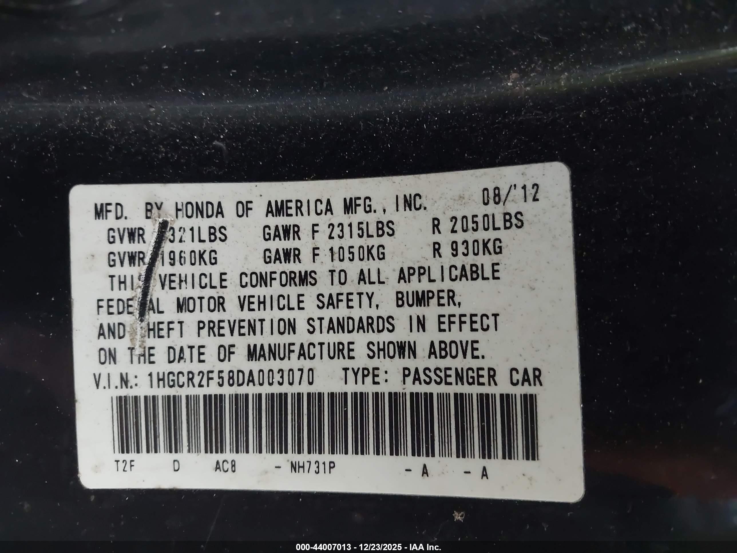 HONDA ACCORD image 9