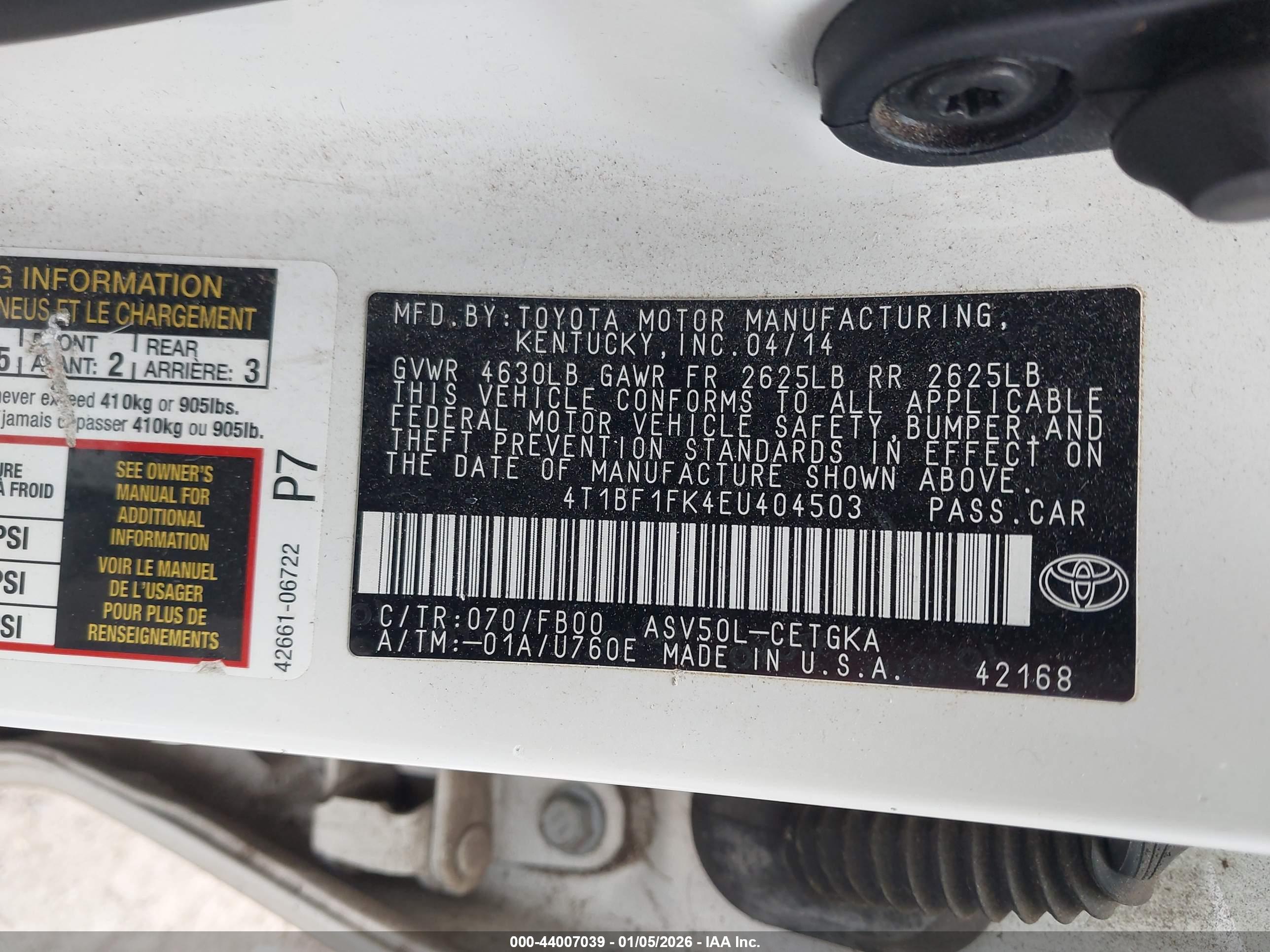 TOYOTA CAMRY image 9