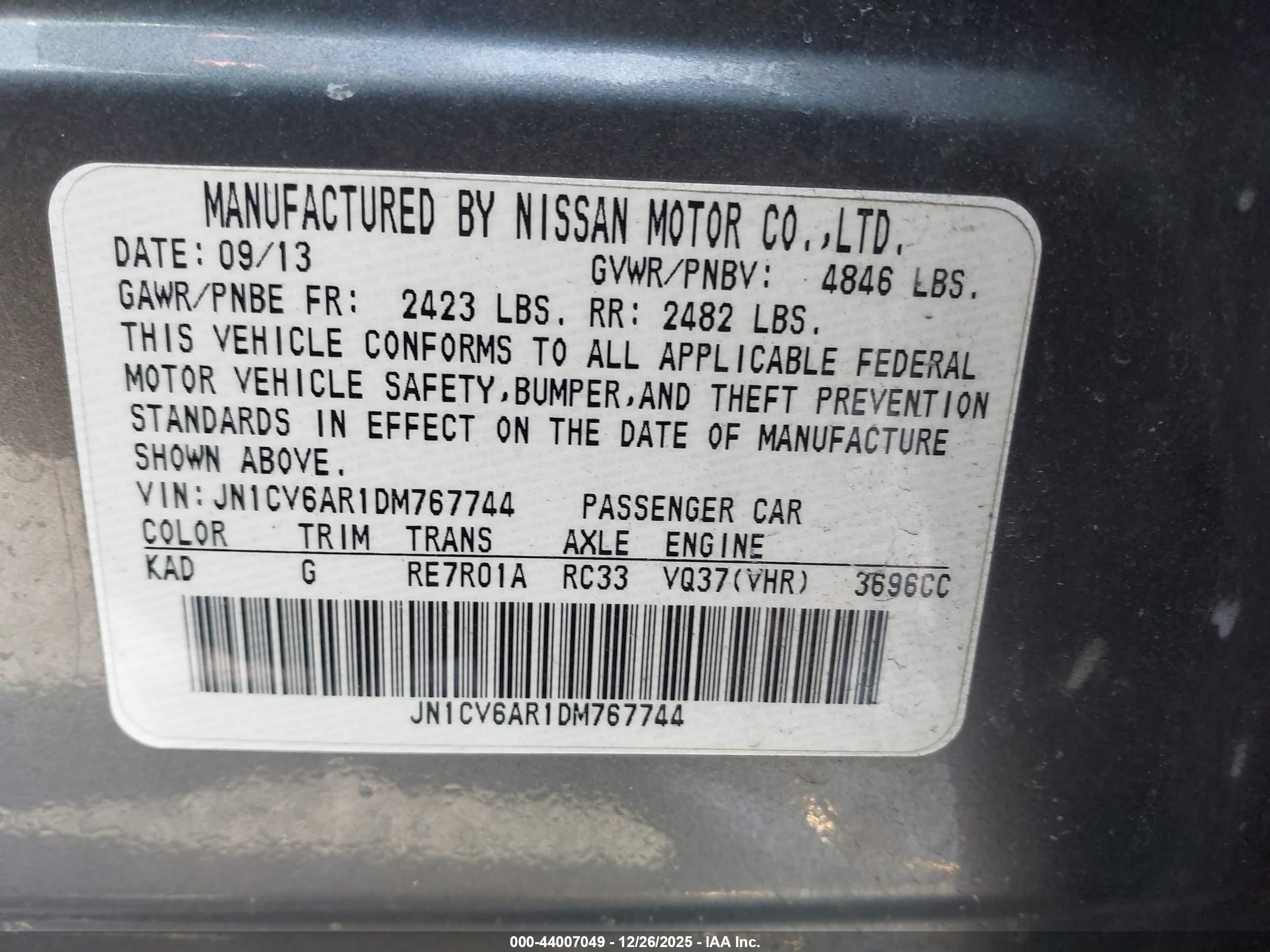 INFINITI G37X image 9