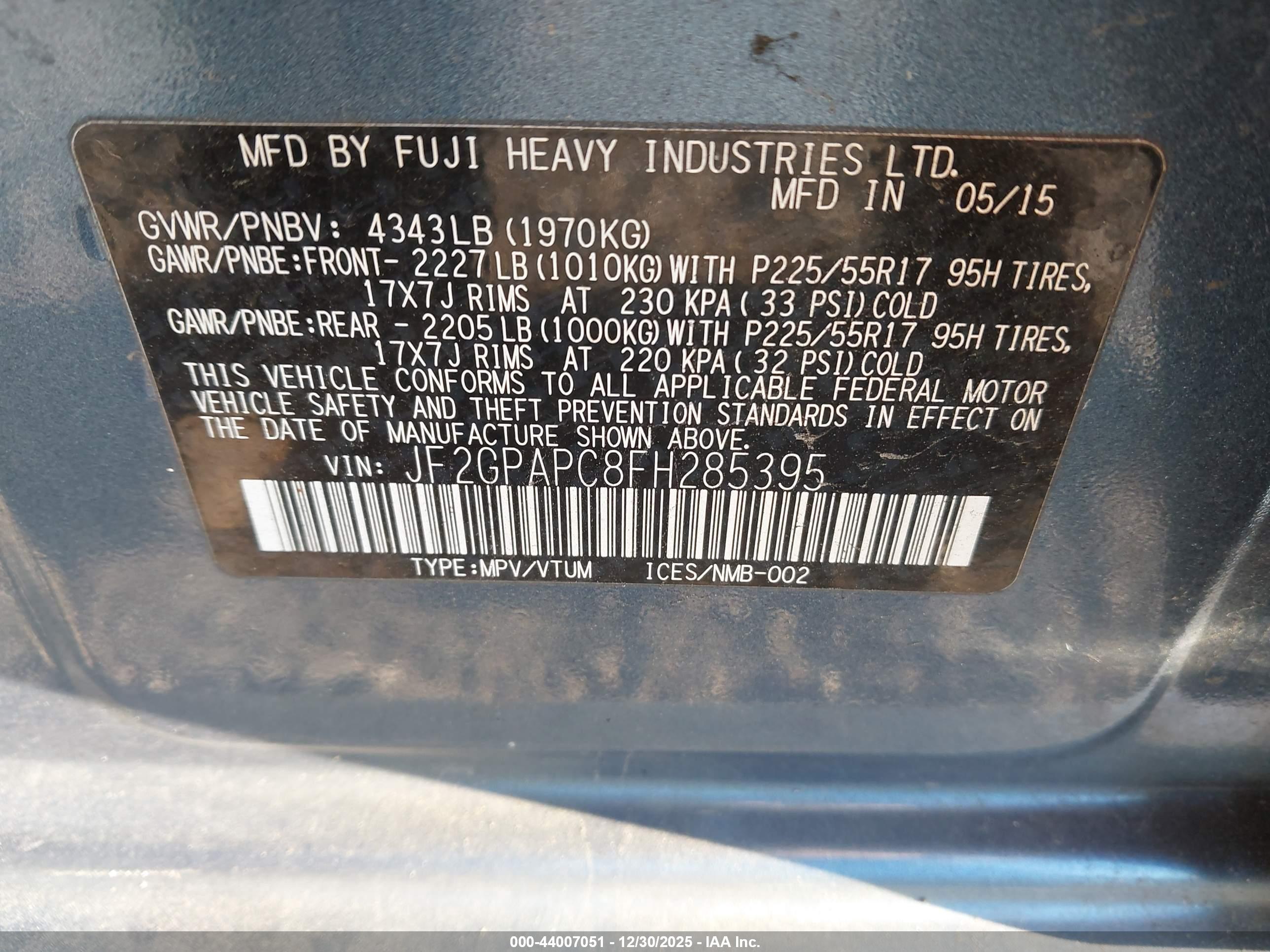 SUBARU XV image 9