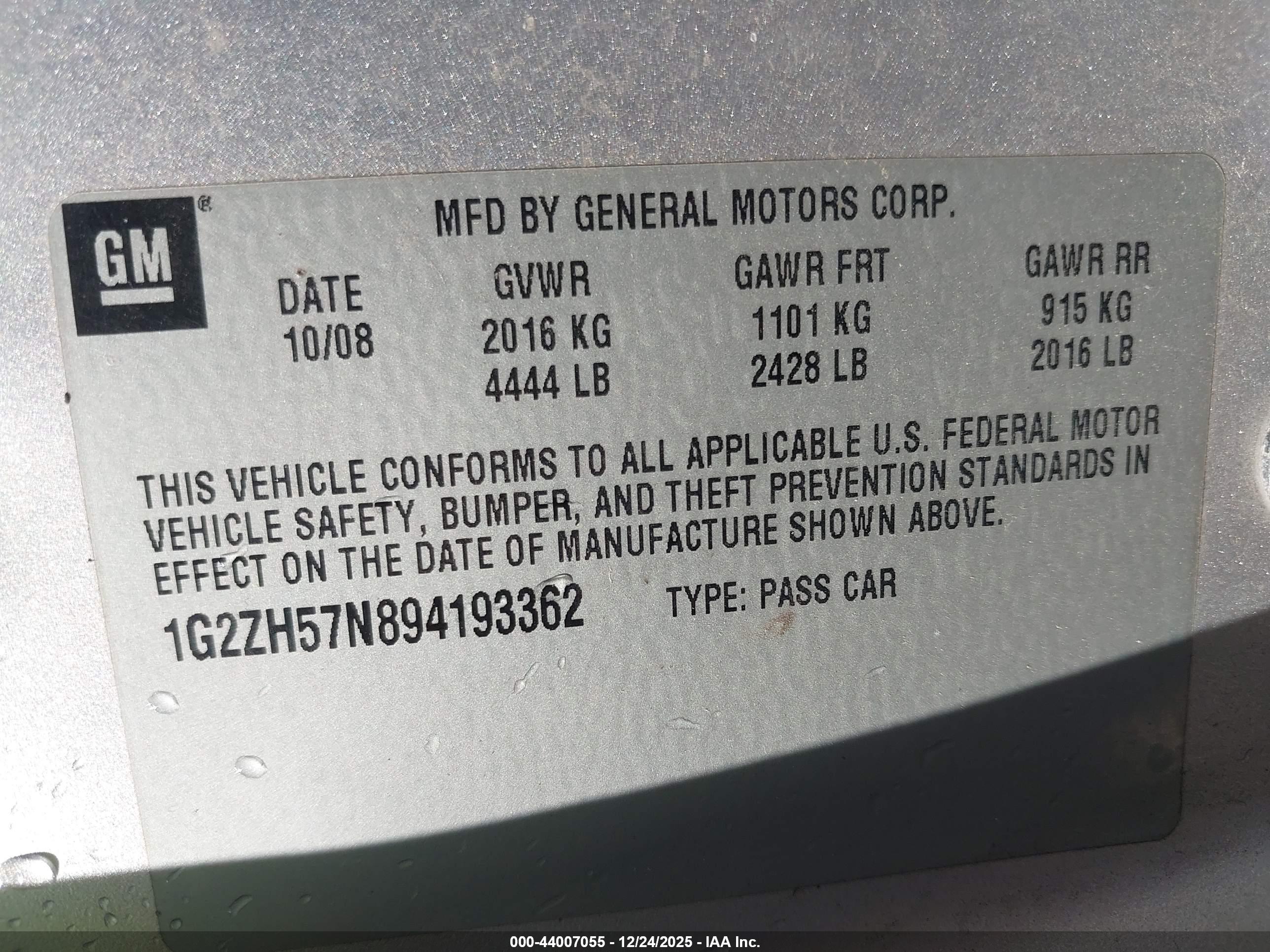 PONTIAC G6 image 9