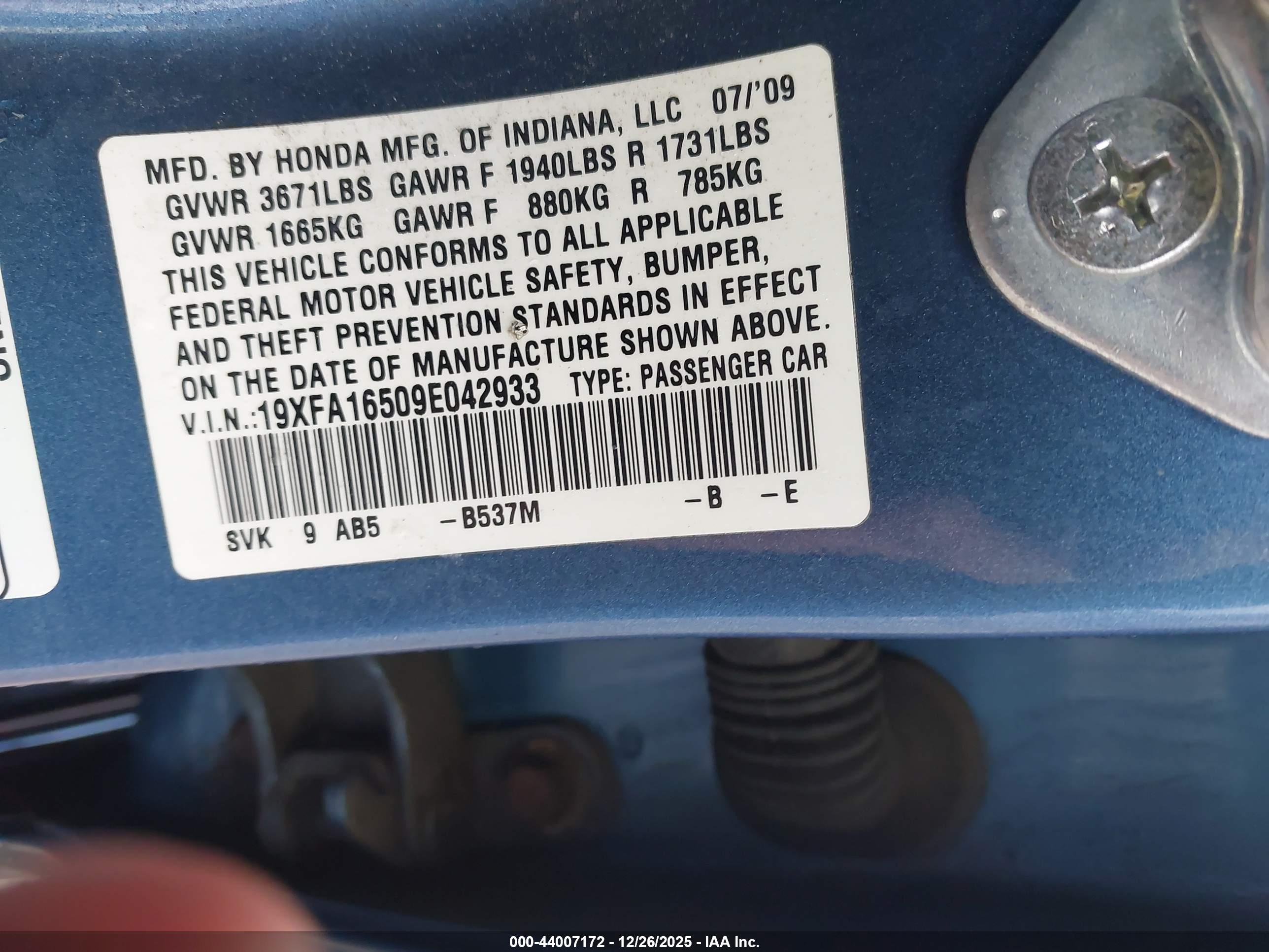 HONDA CIVIC image 9