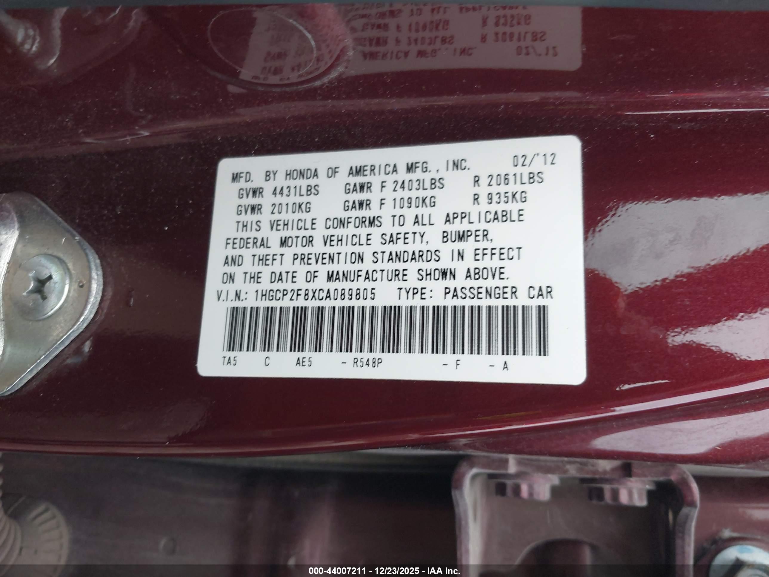 HONDA ACCORD image 9