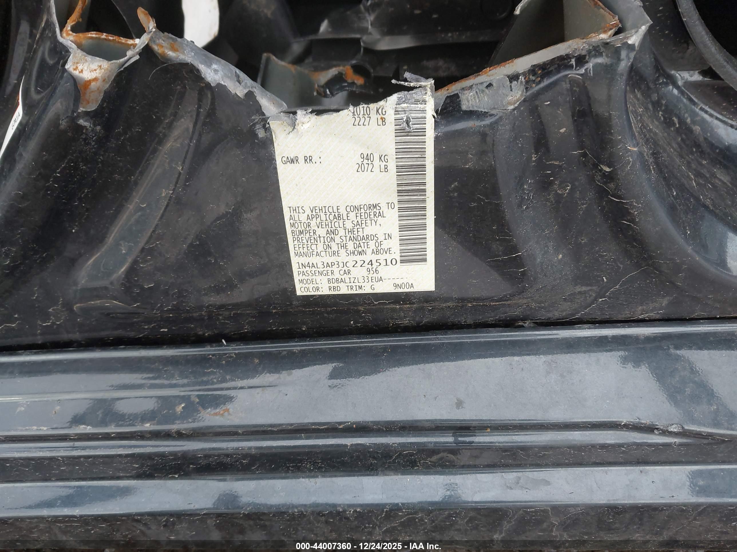 NISSAN ALTIMA image 9
