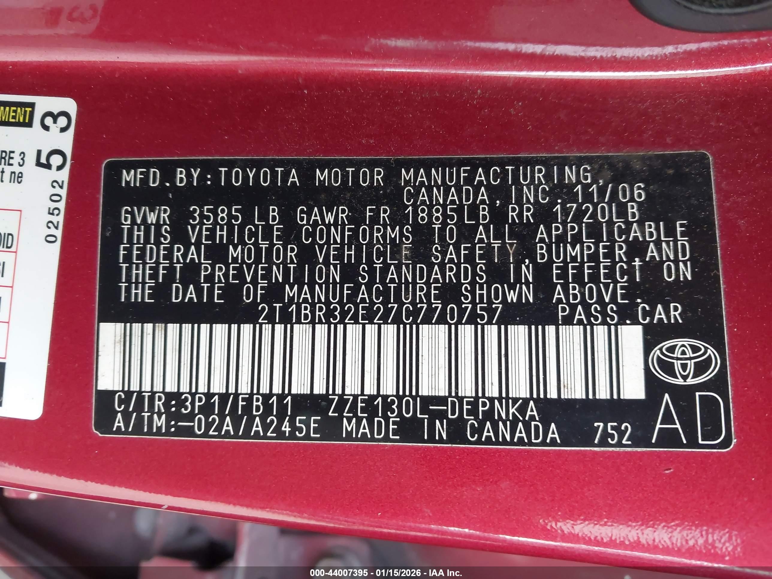 TOYOTA COROLLA image 9