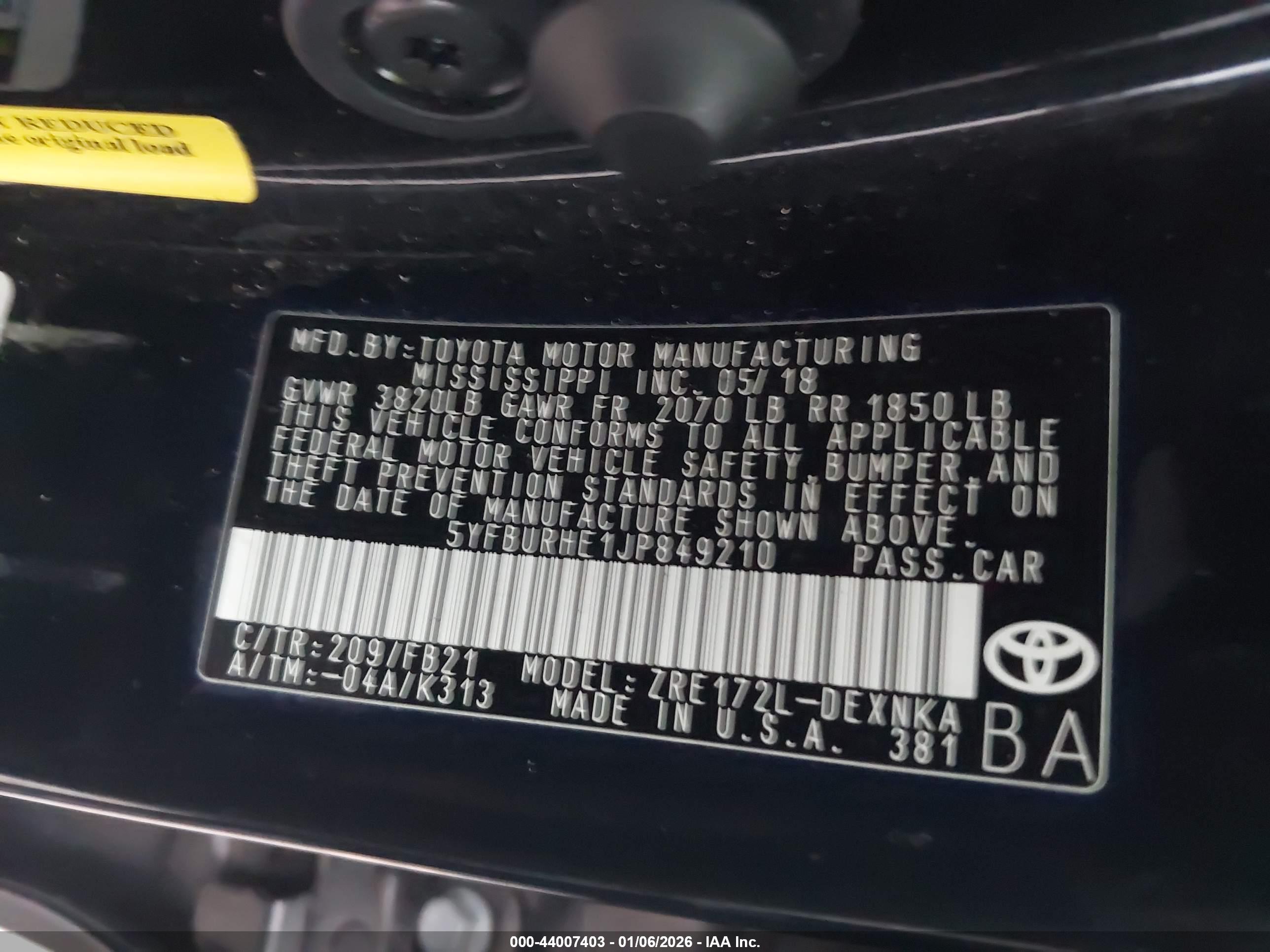 TOYOTA COROLLA image 9