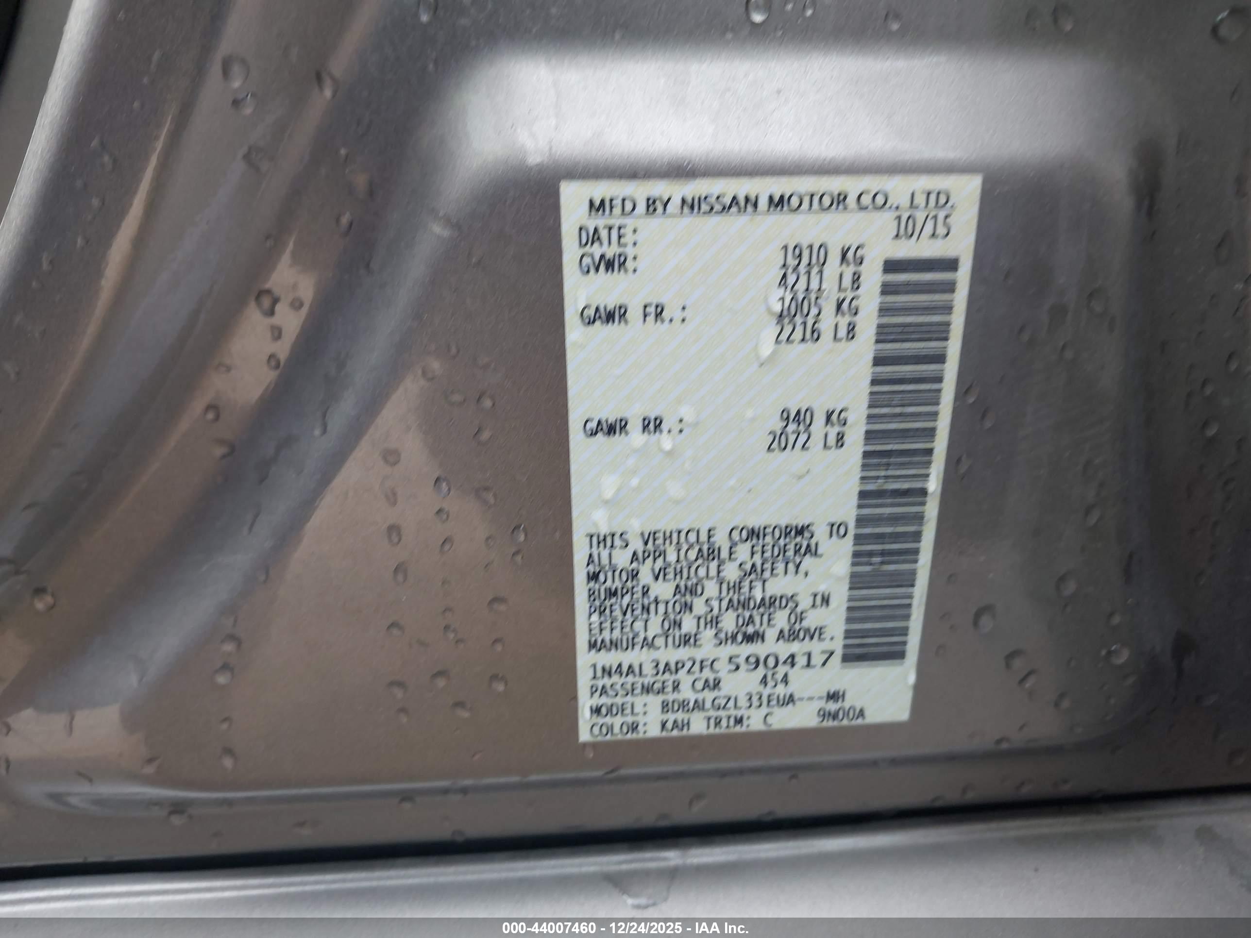 NISSAN ALTIMA image 9