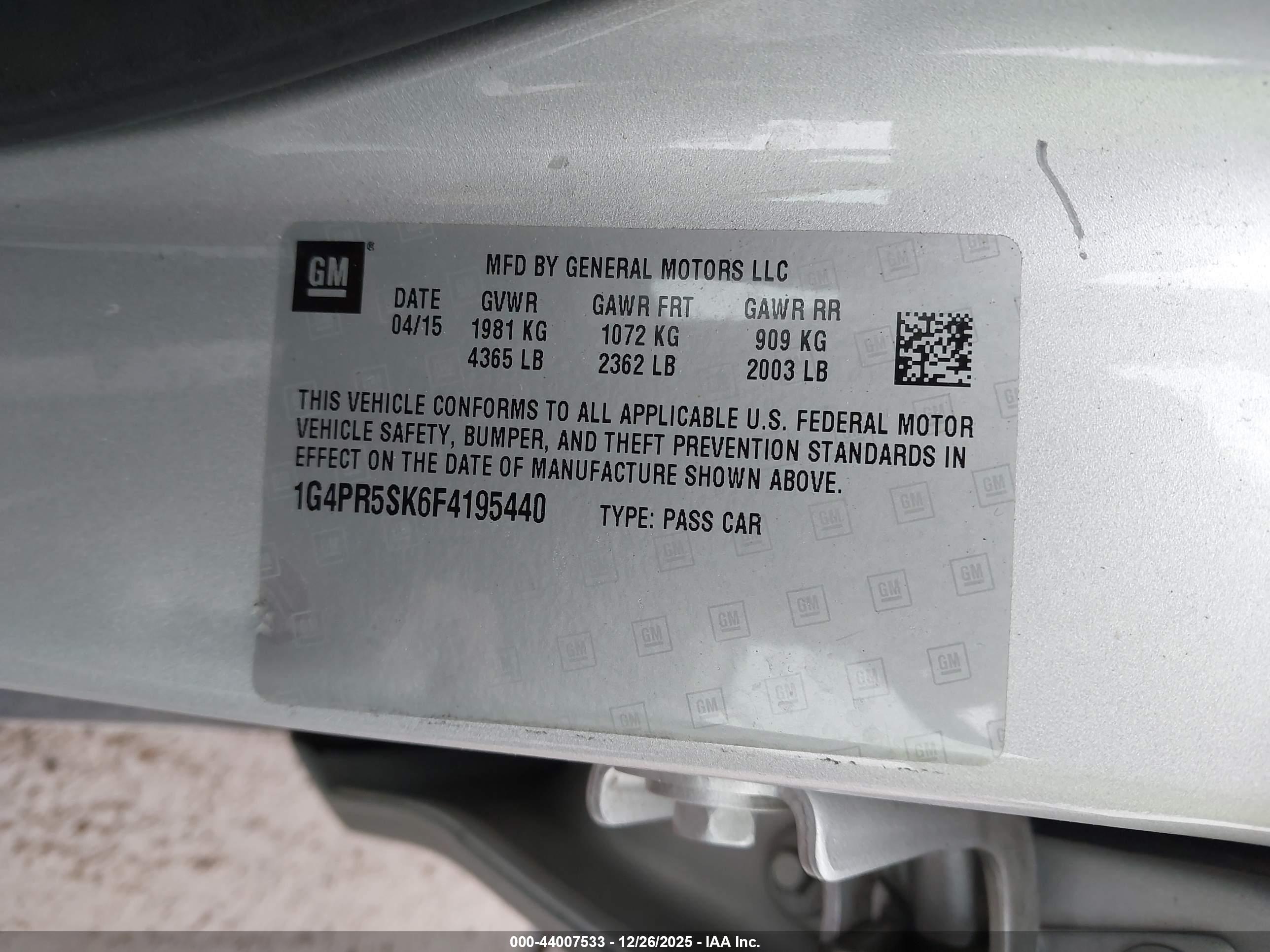 BUICK VERANO image 9