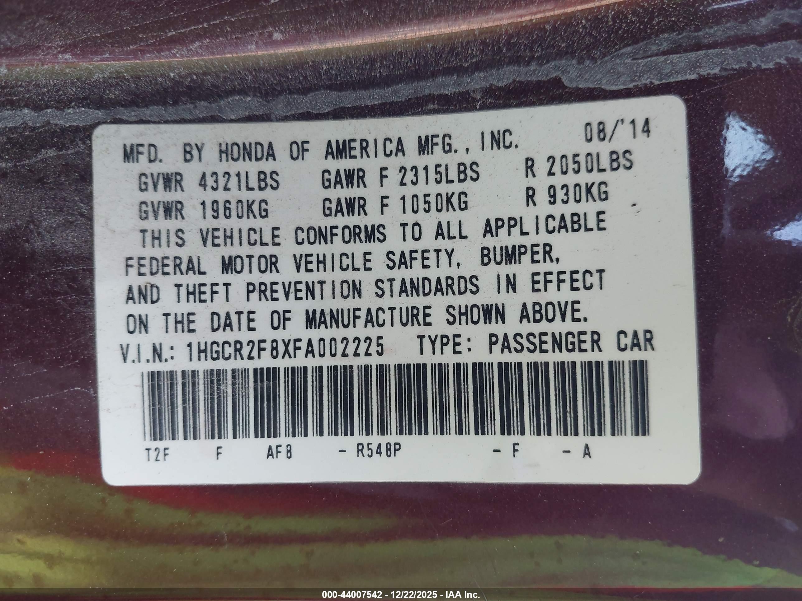 HONDA ACCORD image 9