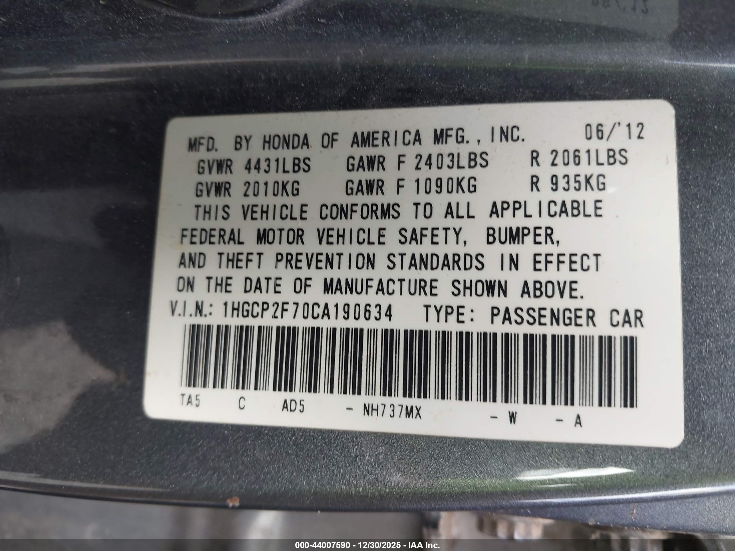 HONDA ACCORD image 9