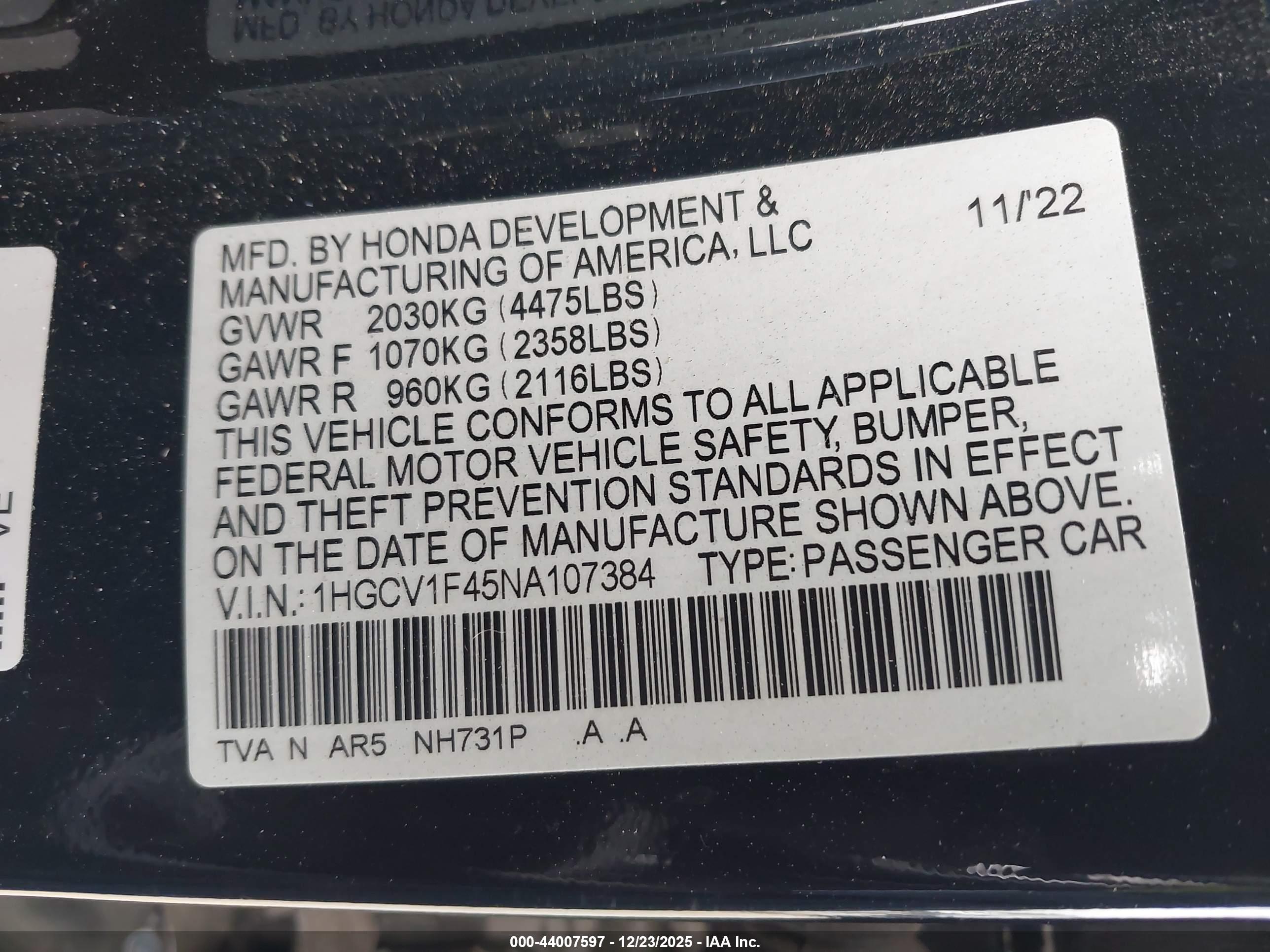 HONDA ACCORD image 9