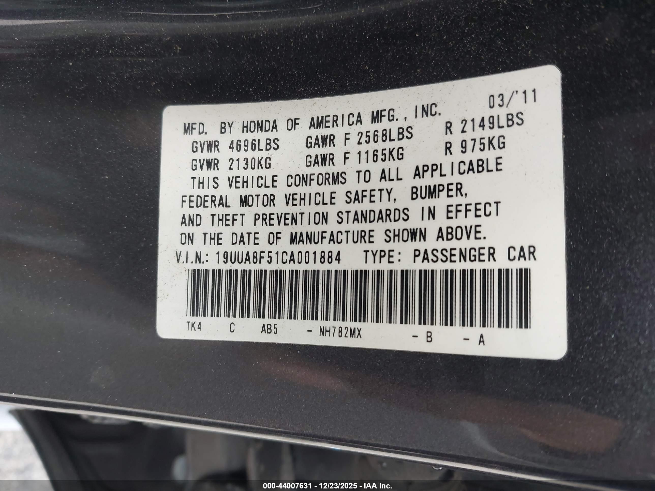 ACURA TL image 9