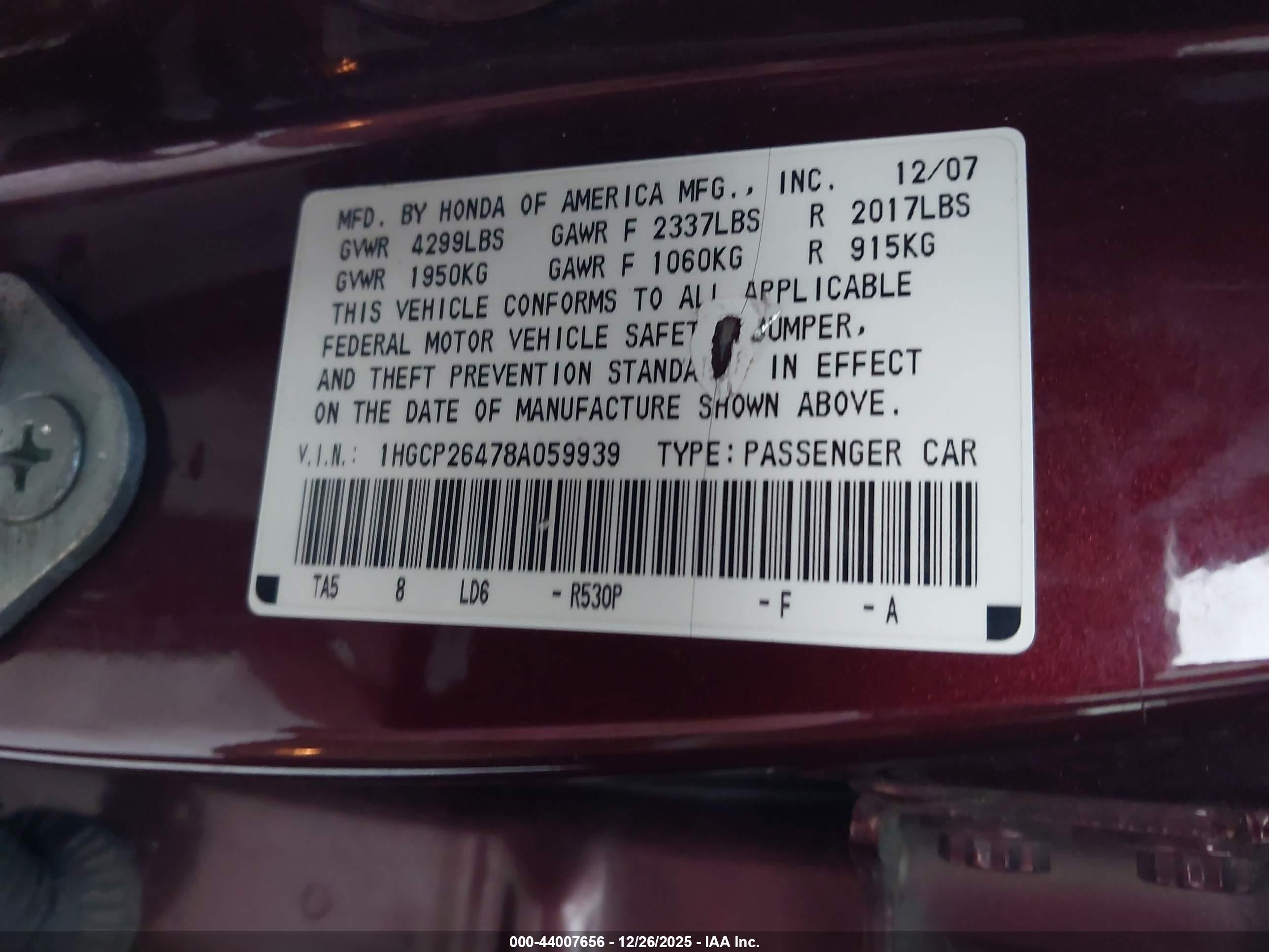 HONDA ACCORD image 9