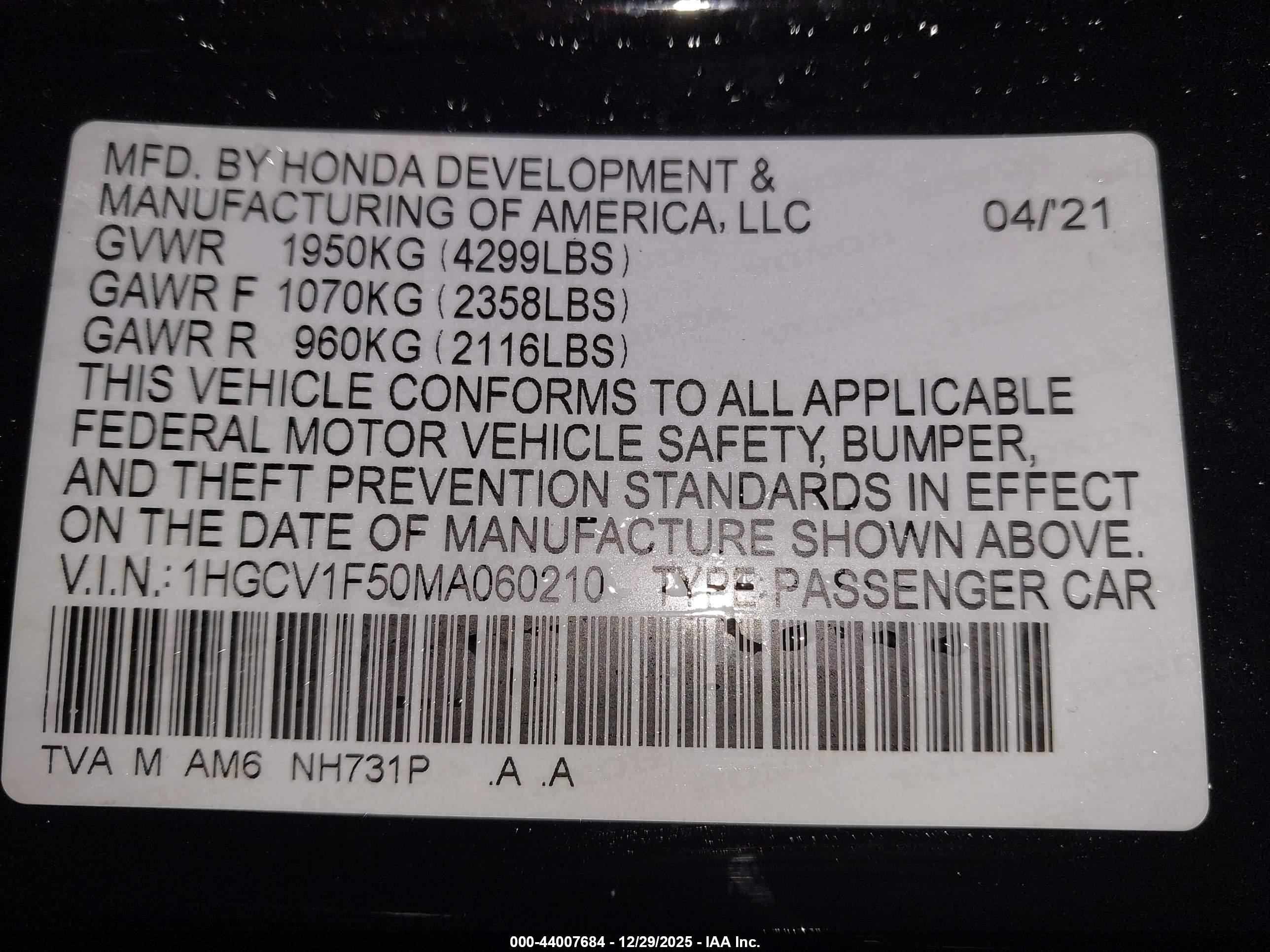 HONDA ACCORD image 9