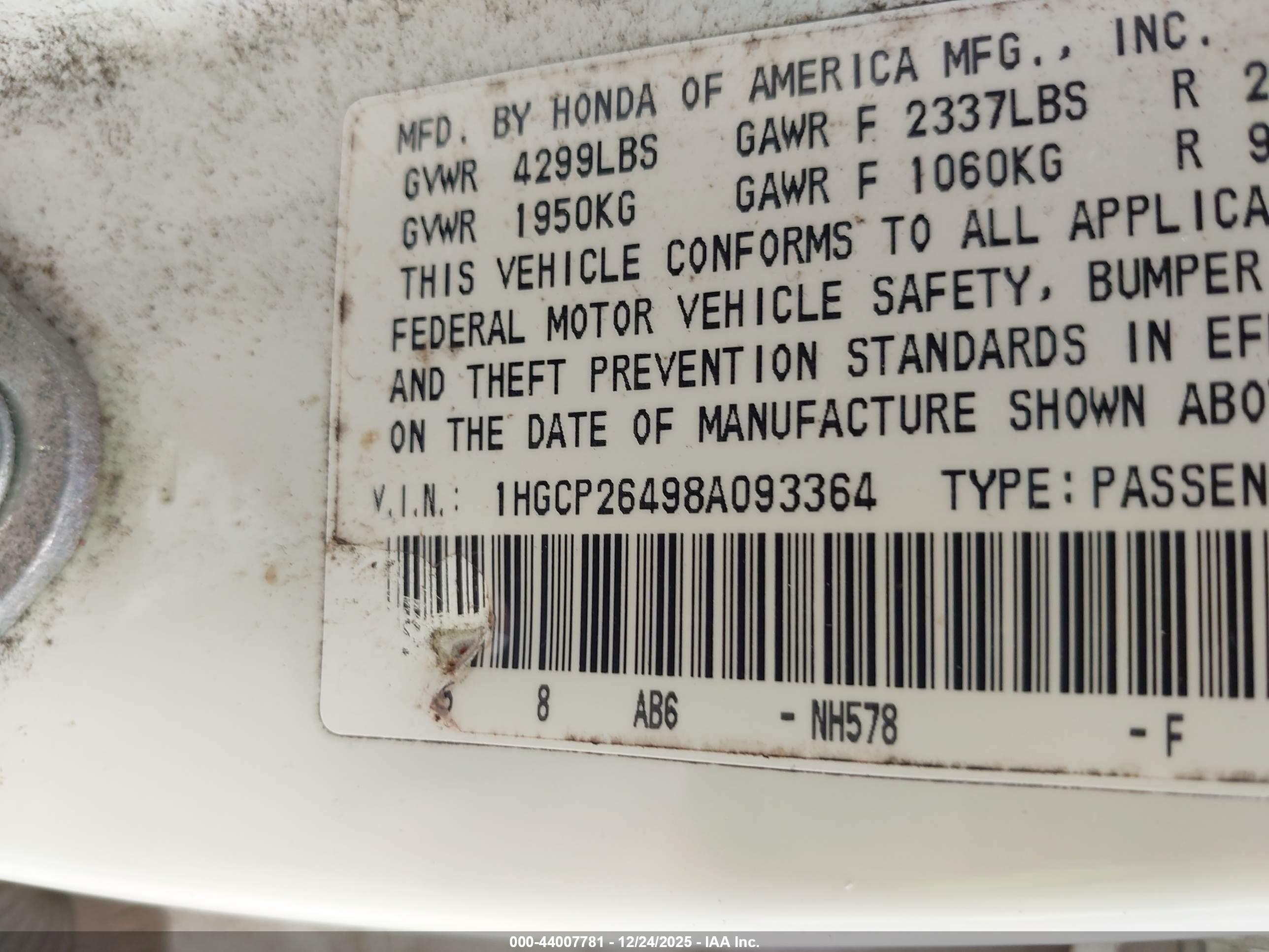 HONDA ACCORD image 9