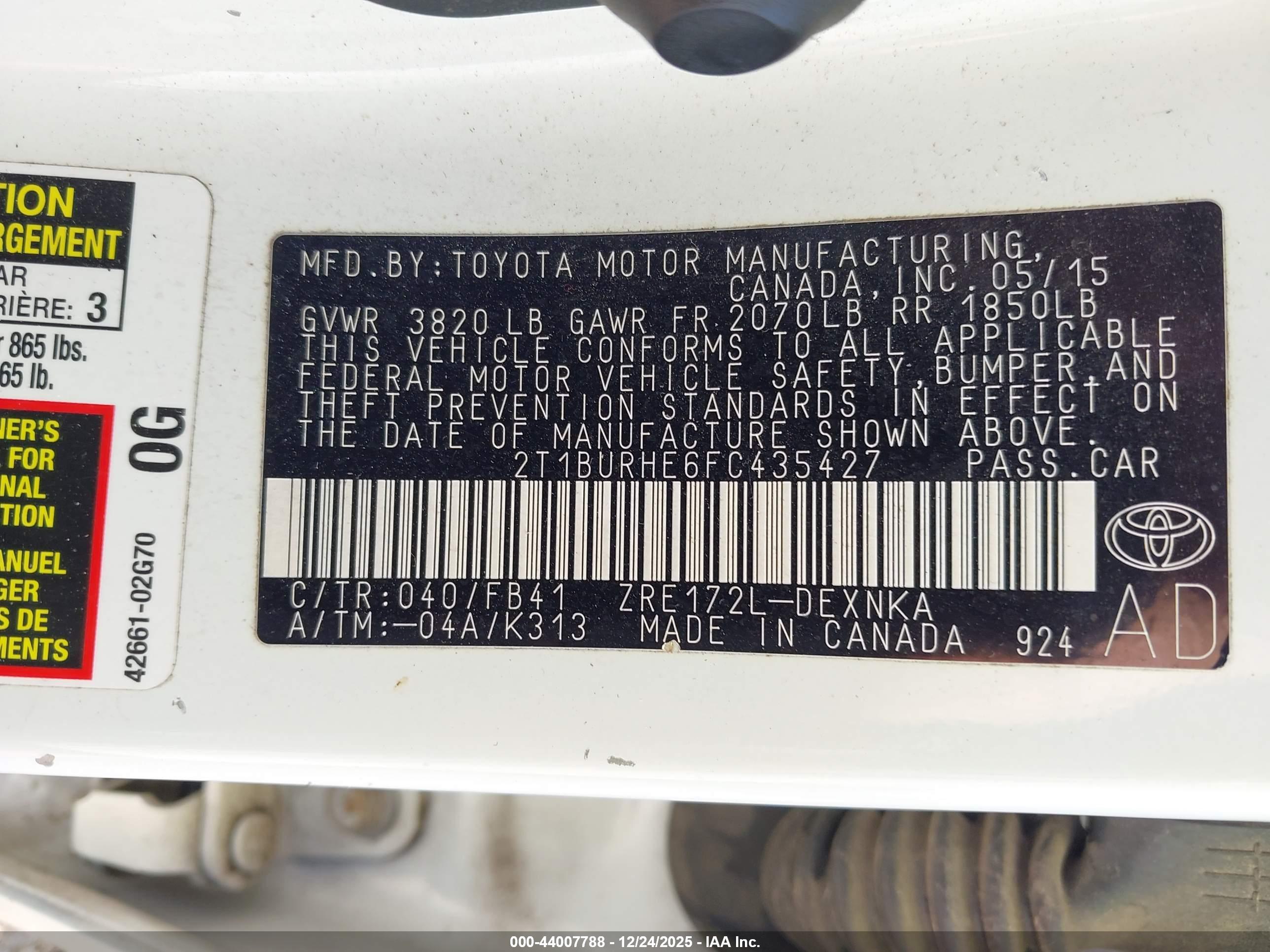 TOYOTA COROLLA image 9