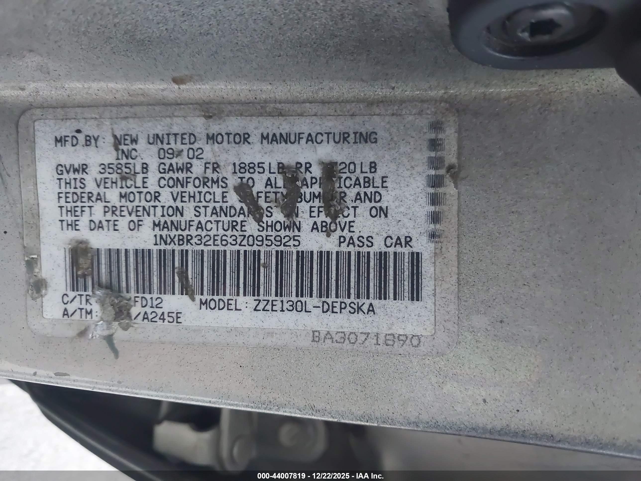 TOYOTA COROLLA image 9