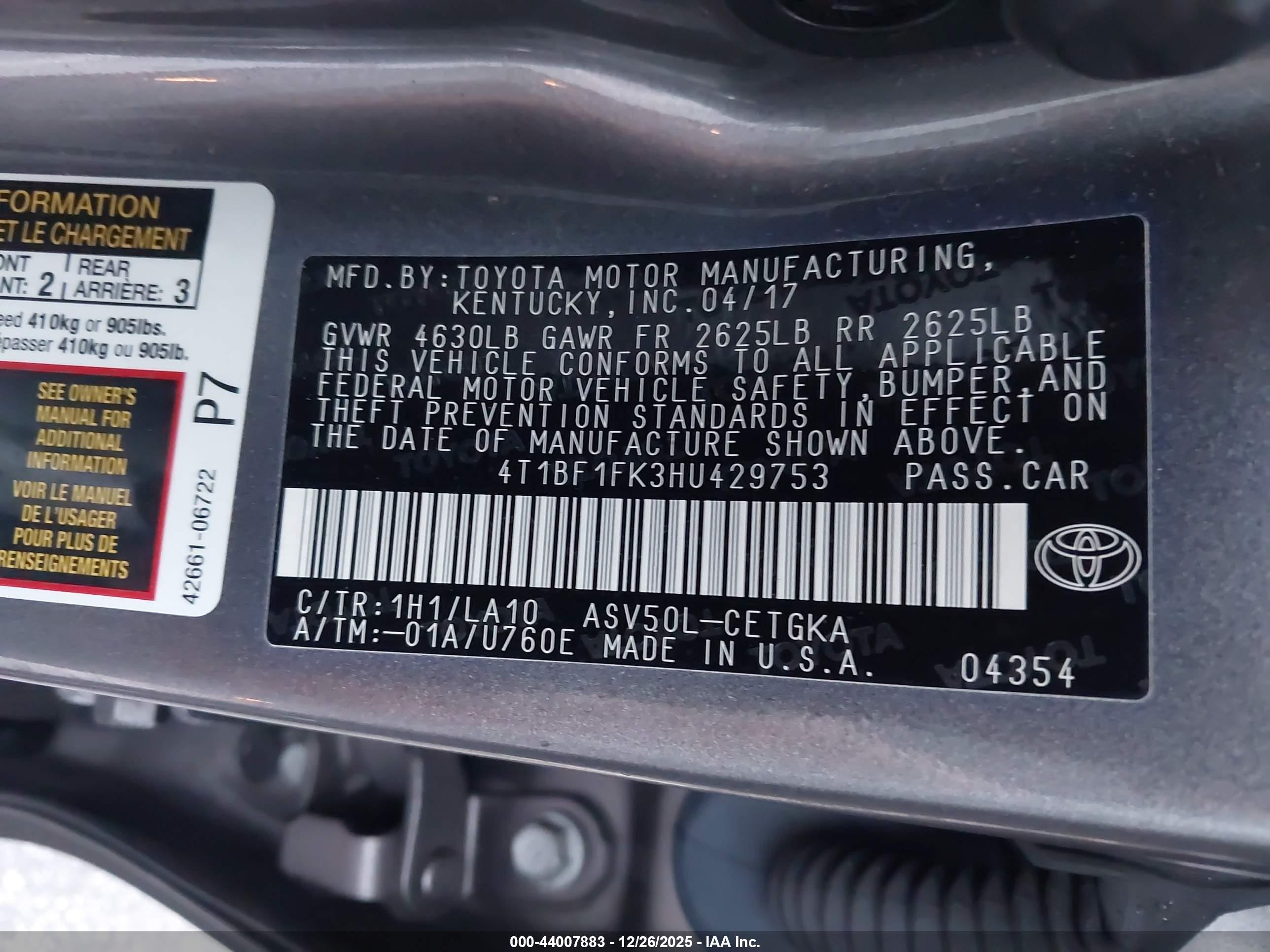TOYOTA CAMRY image 9